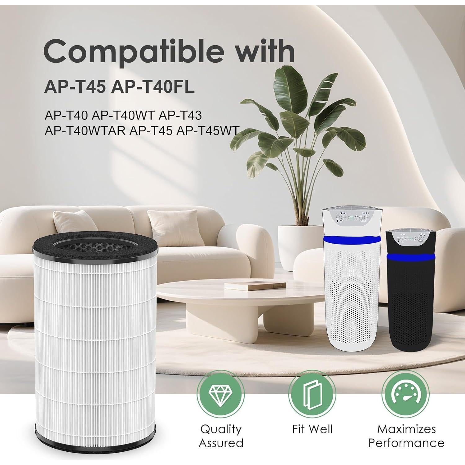 Filtro de Reemplazo H13 HEPA HoMedics AP-T40FL 1-Pack