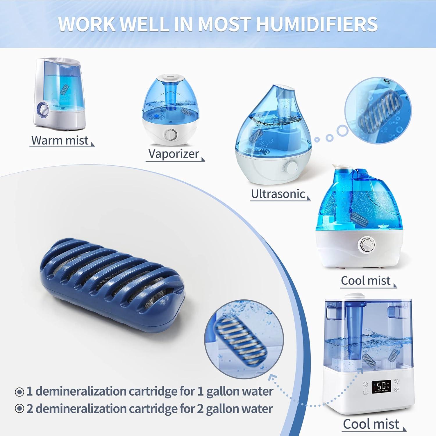 Paquete de 20 Cartuchos Desmineralizadores SOMEWAYTOP para Humidificador