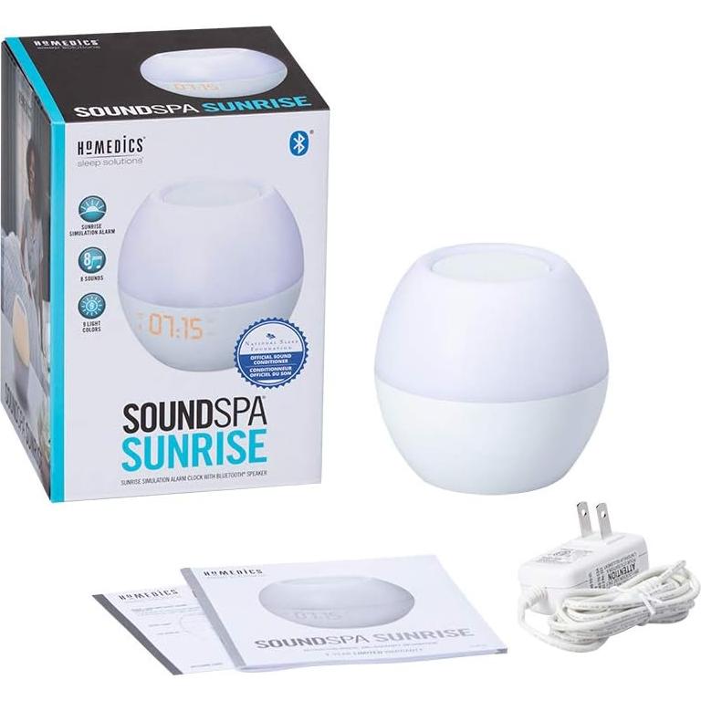 Máquina de Sonido HoMedics SS-WL100 con Reloj Despertador y Luz