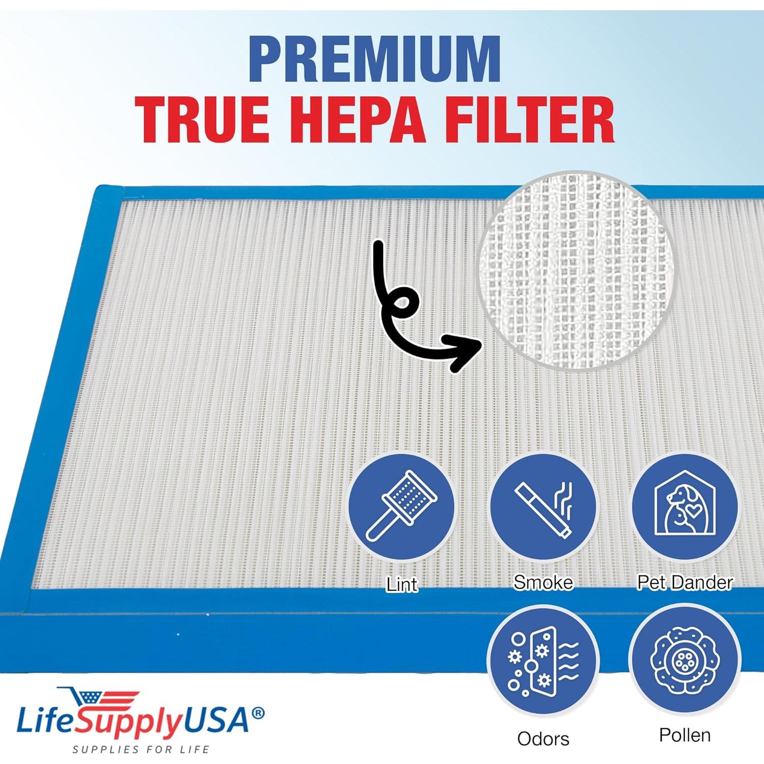 Filtro HEPA LifeSupplyUSA para Purificador HoMedics AF-100FL