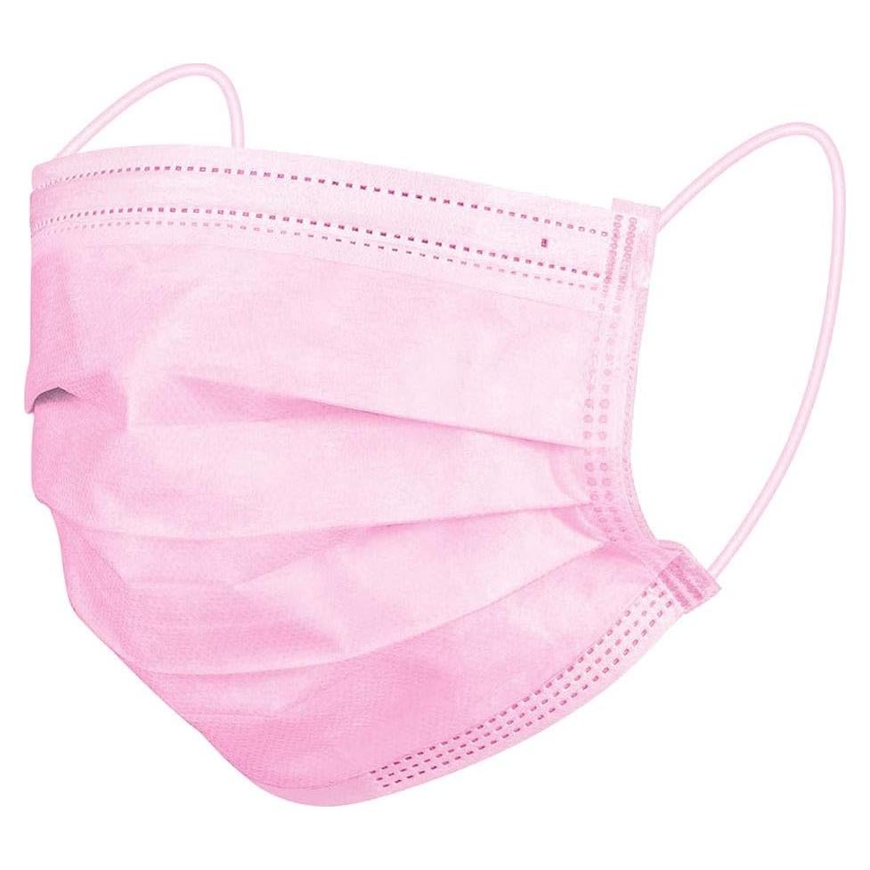 Mascarillas desechables HoMedics para niños, 50 unidades, rosa