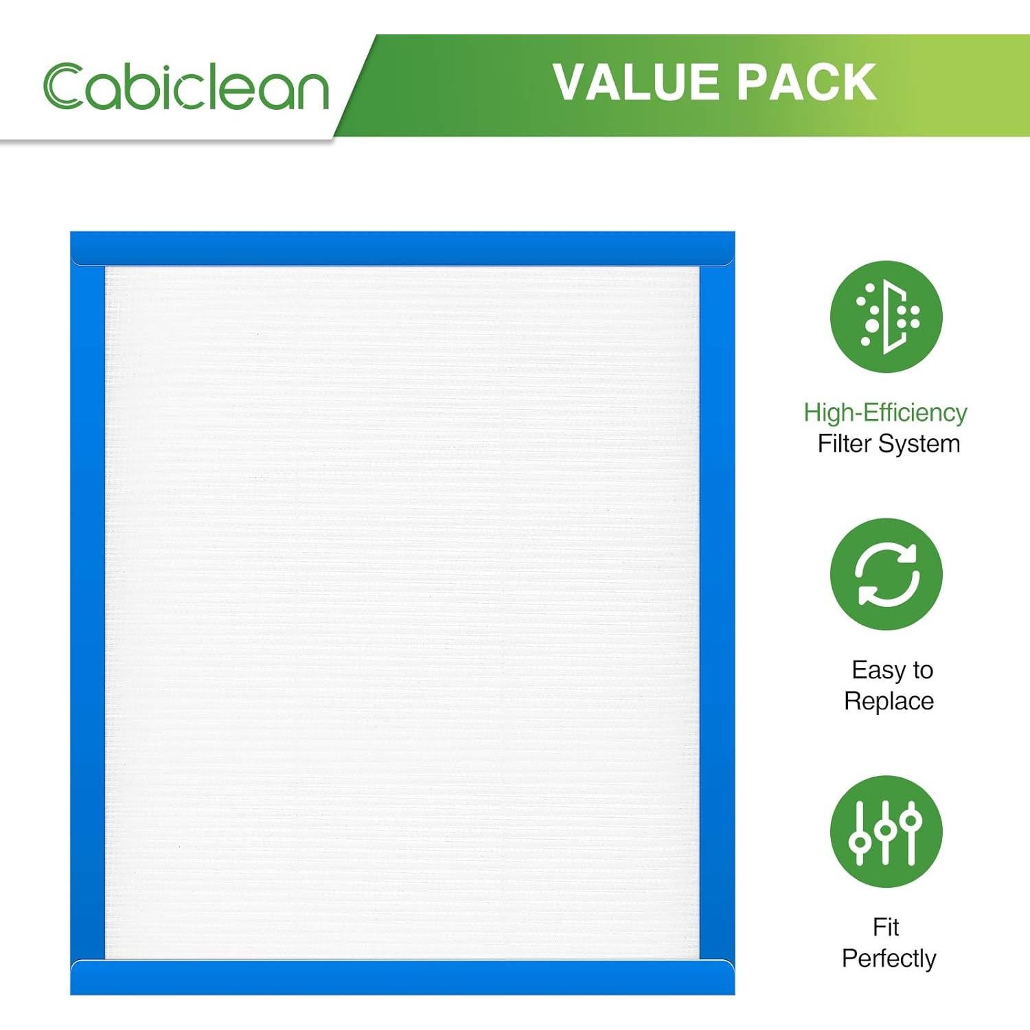 Filtros de Reemplazo HEPA Cabiclean AF-10FL para Purificadores HoMedics