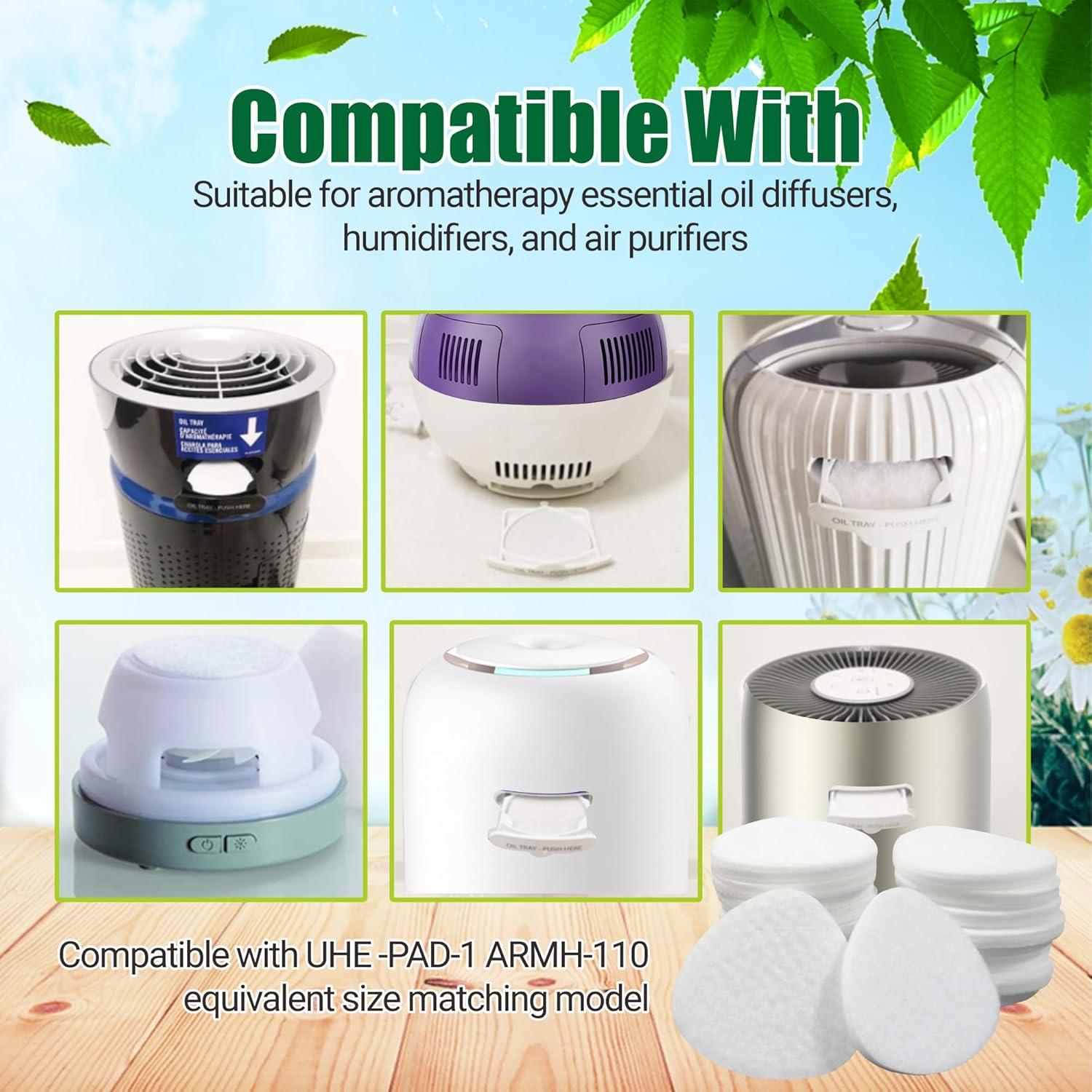 80 Almohadillas de Repuesto Microfibra Homedics Difusor Aceite