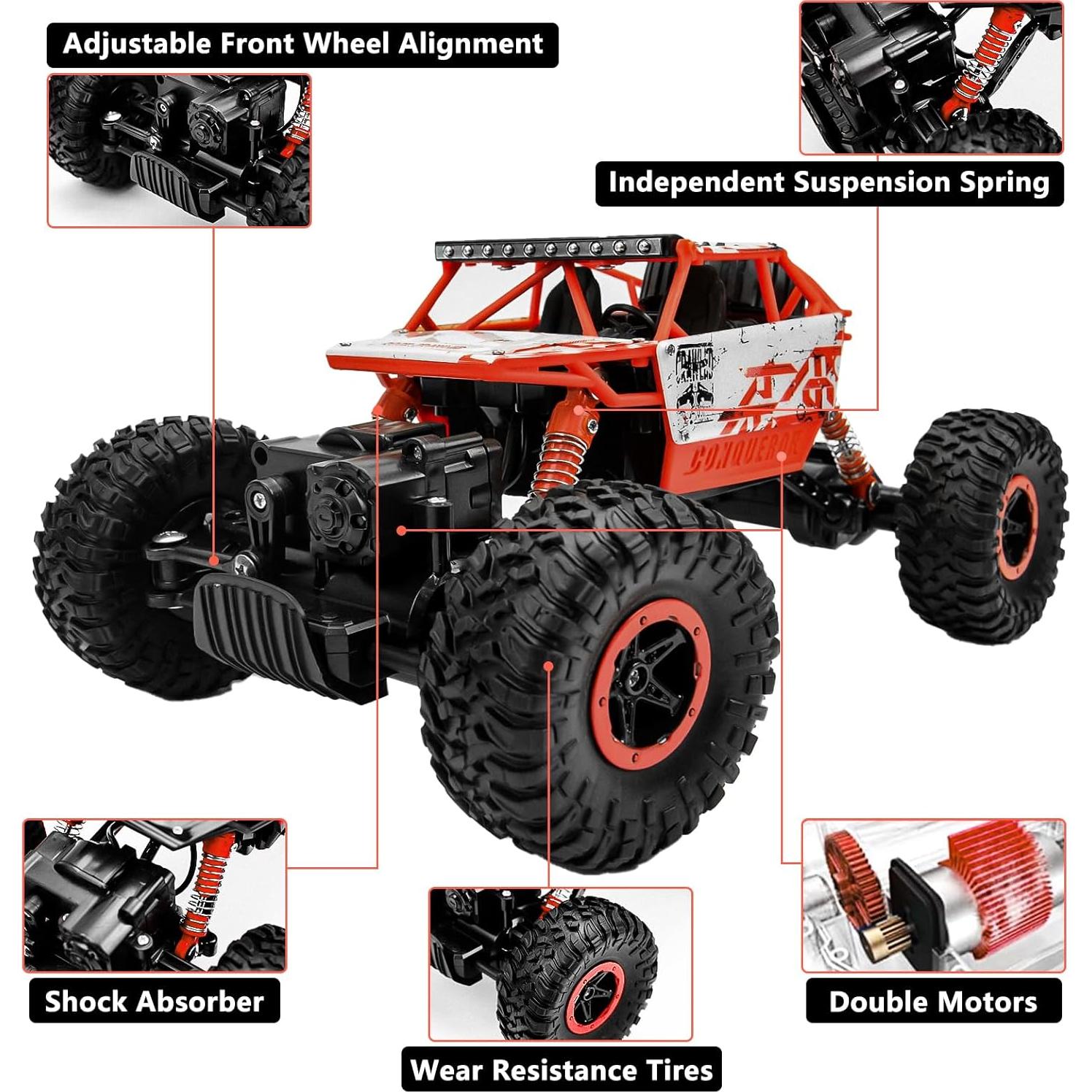 Coche RC Todo Terreno Cheerwing 1:18 4WD Rojo