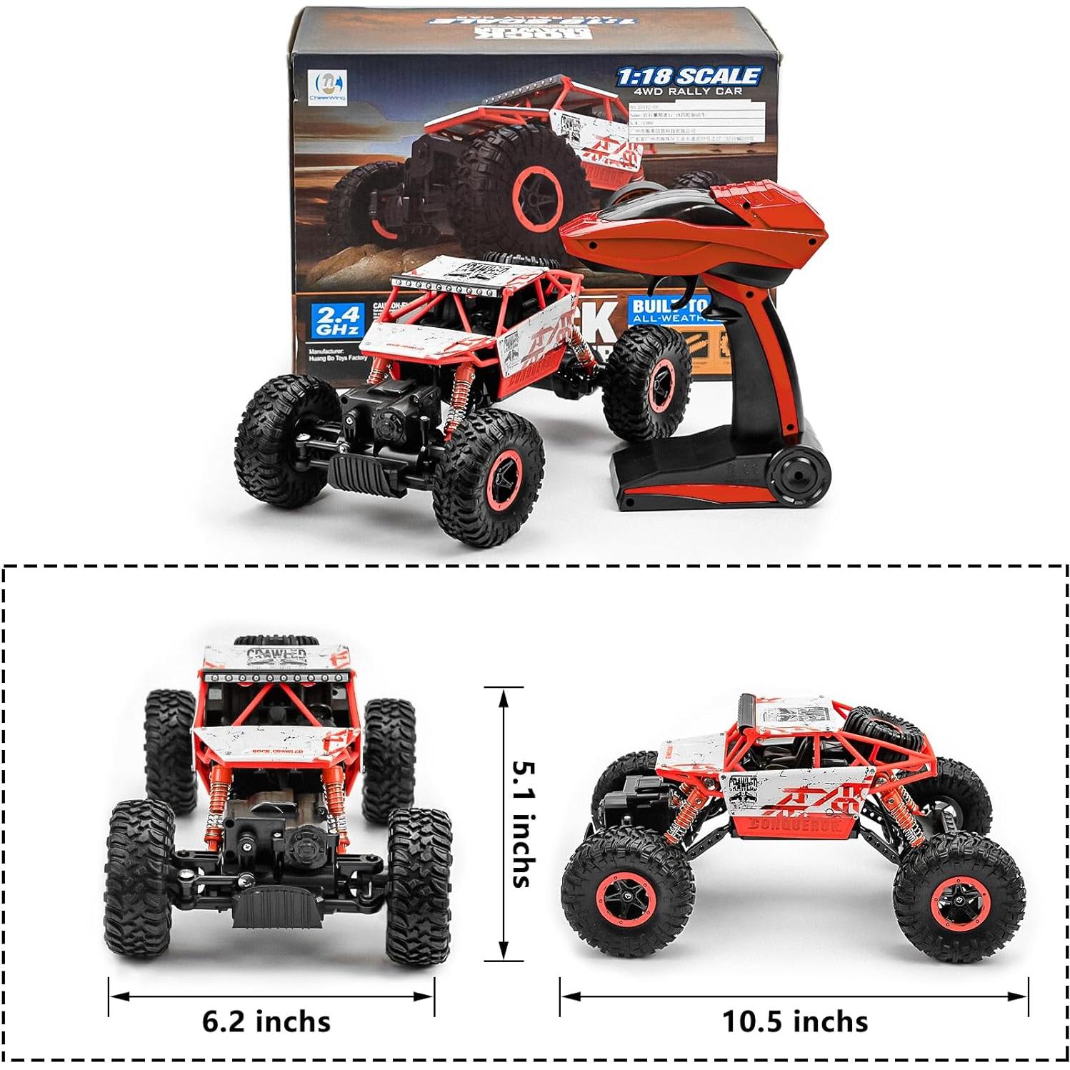 Coche RC Todo Terreno Cheerwing 1:18 4WD Rojo