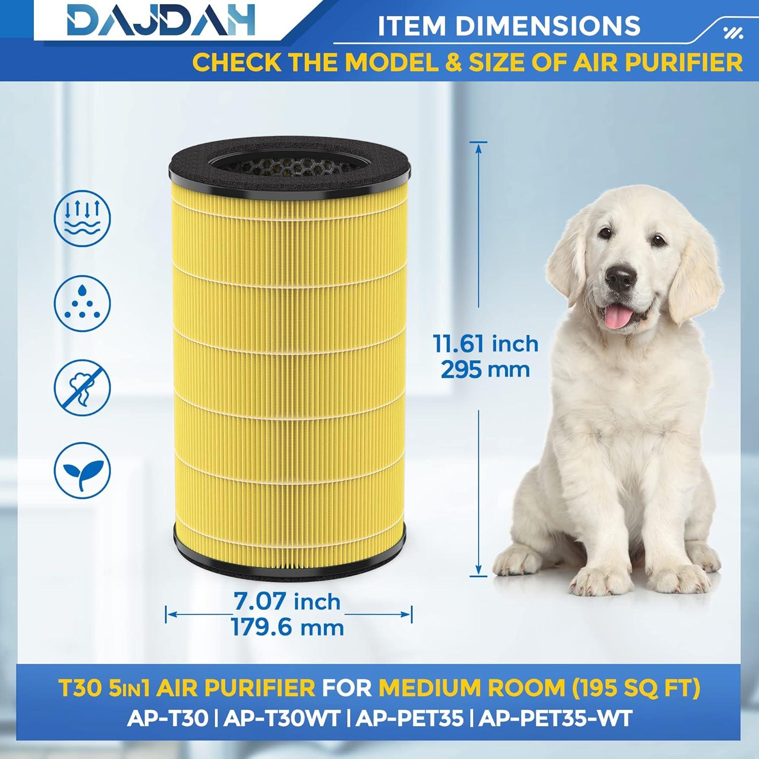 Filtro de Aire DAJDAH AP-T30FL para Purificador Homedics