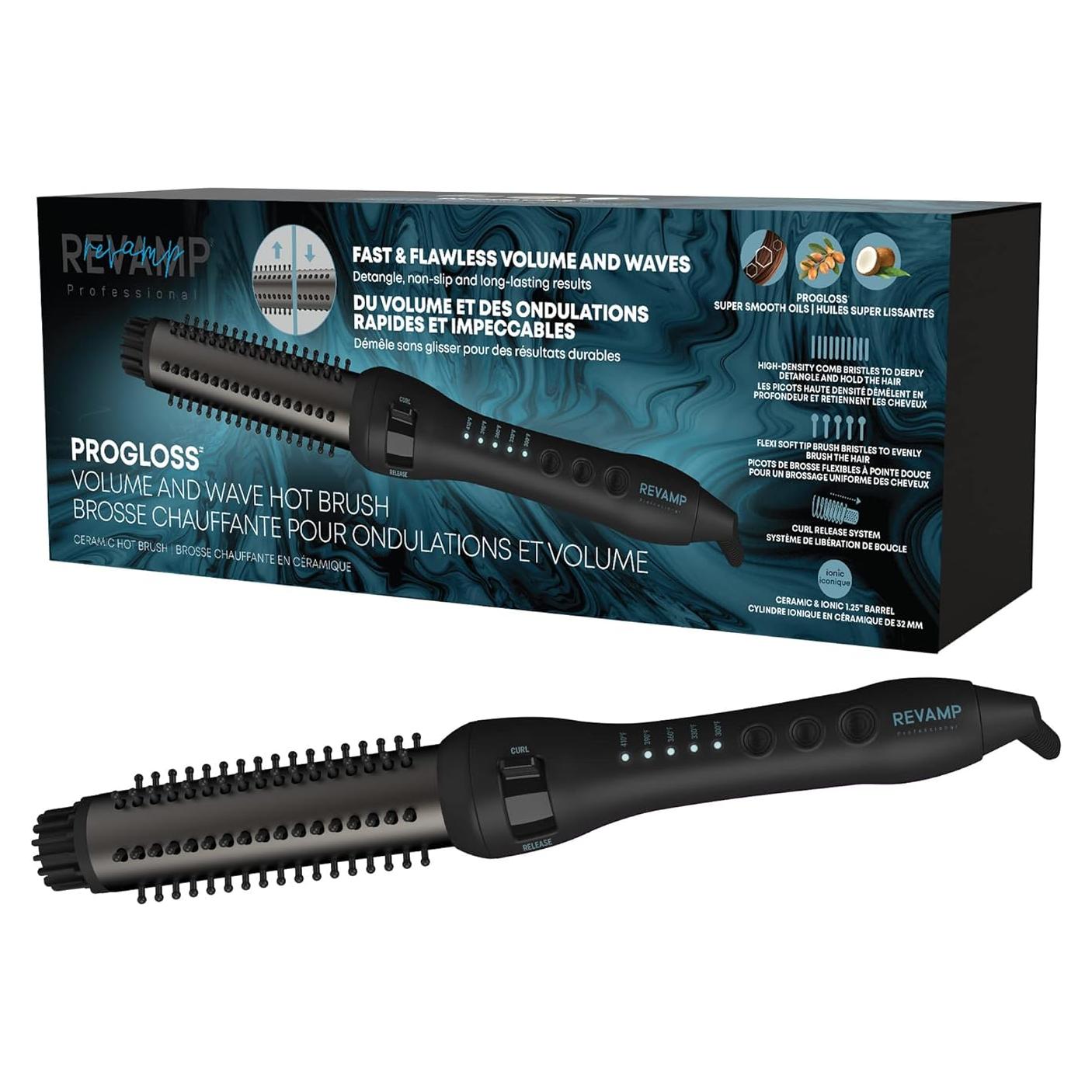 Cepillo Rizador Cerámico Revamp Progloss 3 en 1 33 cm