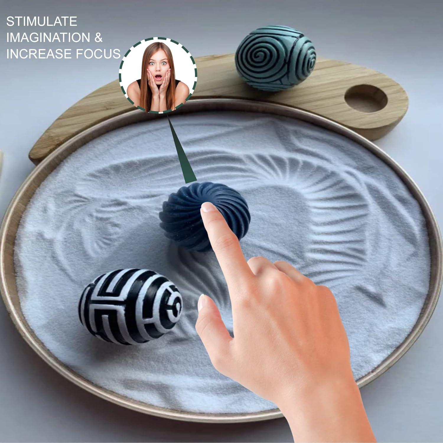 Kit Jardín Zen Japonés de Escritorio IMAMSE - Bandeja 24.1 cm