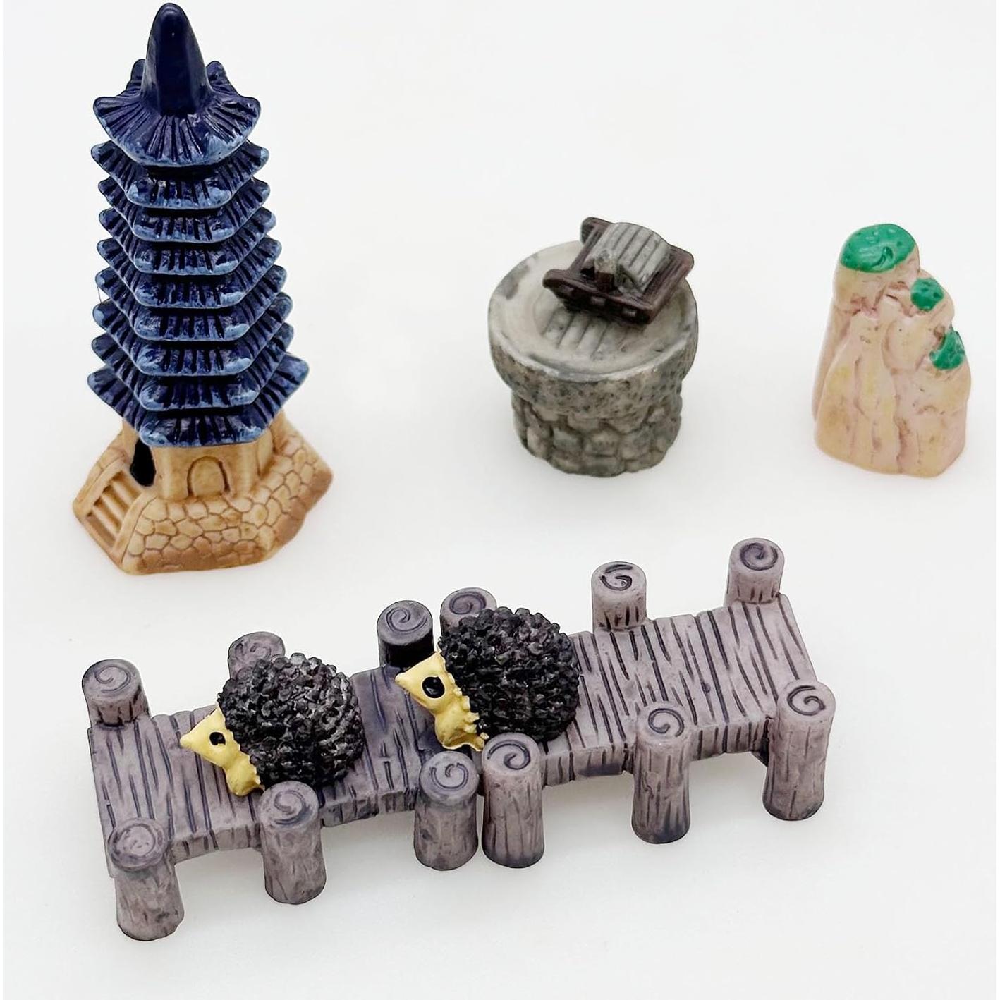 Kit Jardín Zen Mini Cayway - Decoración de Mesa con Arena Blanca