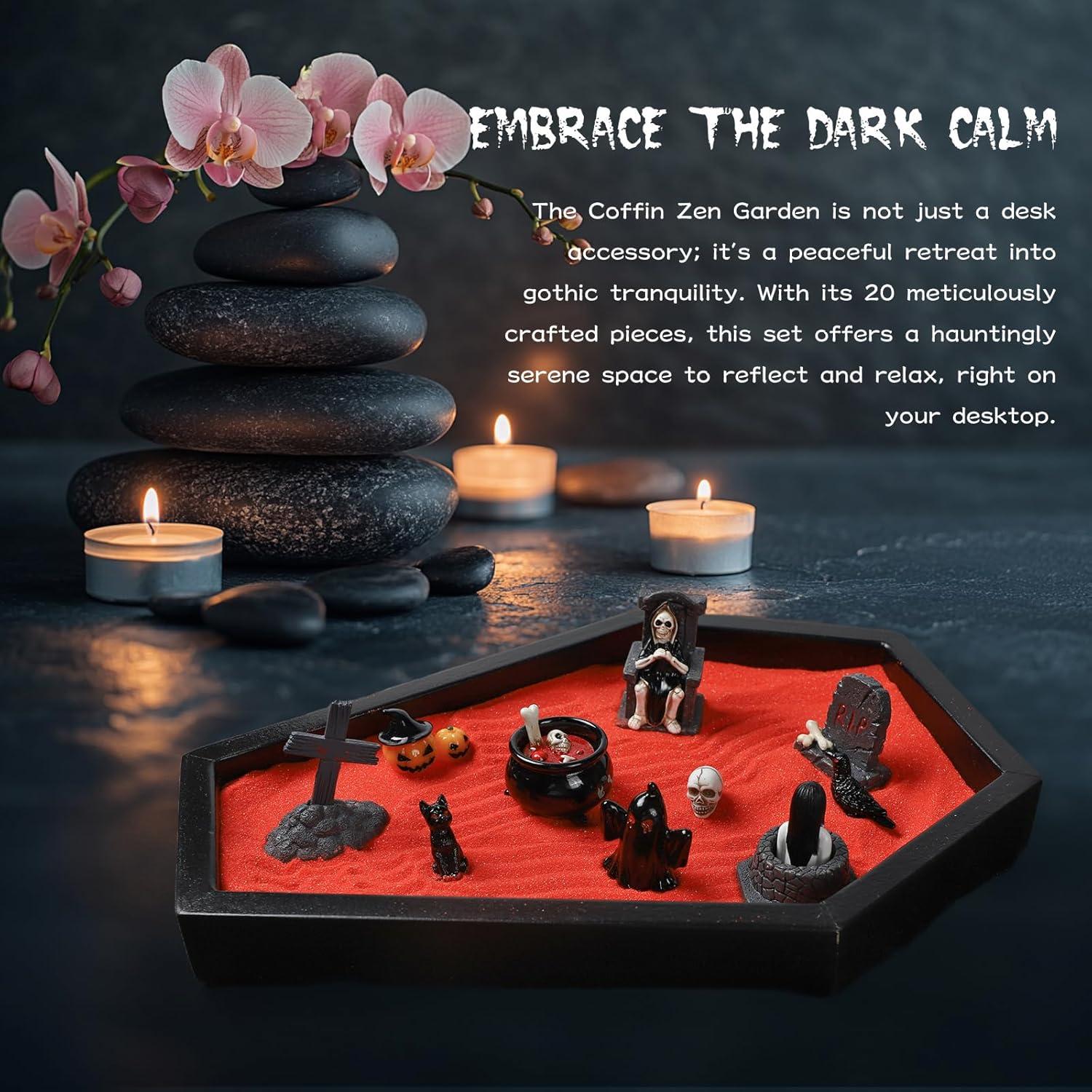 Kit Jardín Zen en Ataúd FunSky con Accesorios Góticos