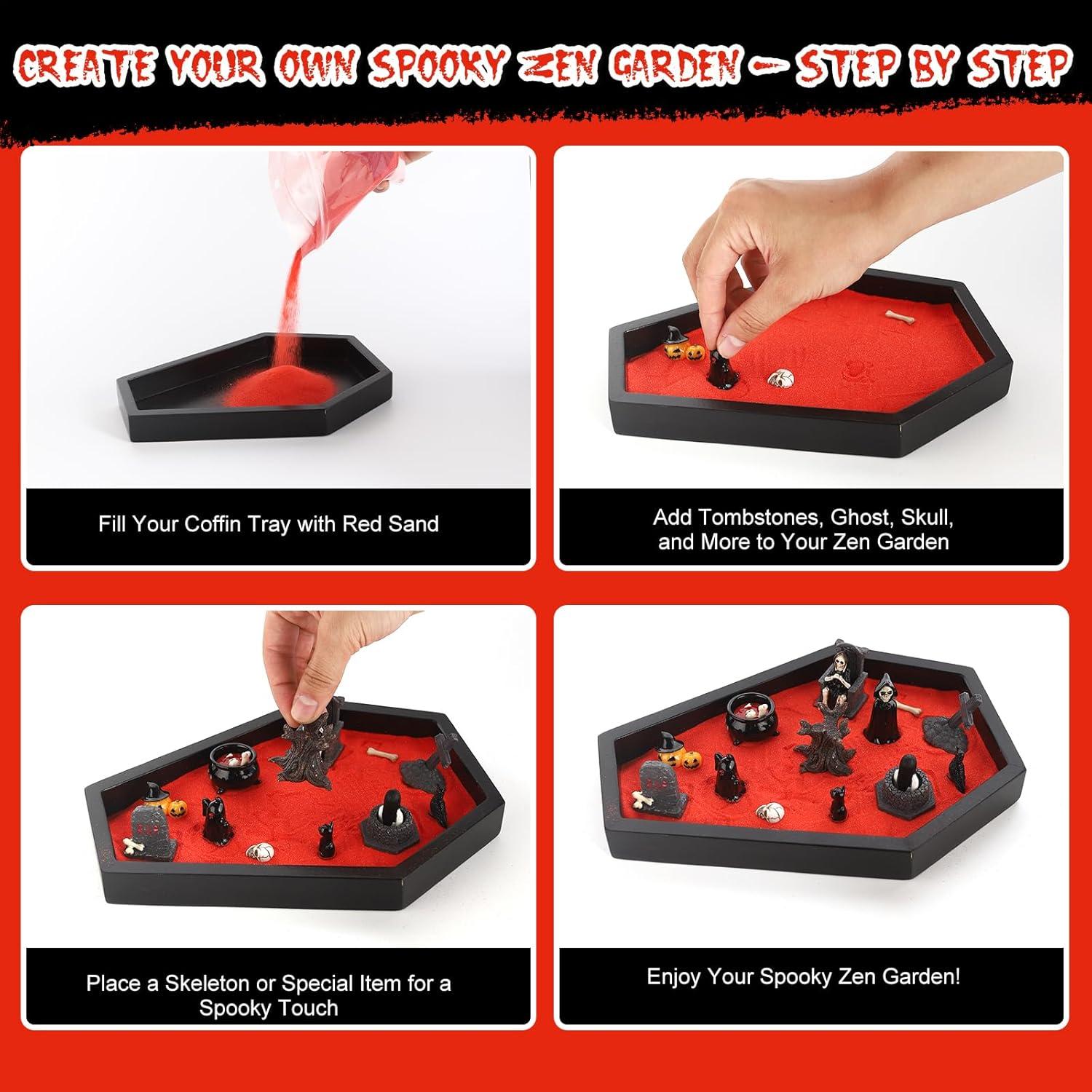 Kit Jardín Zen en Ataúd FunSky con Accesorios Góticos