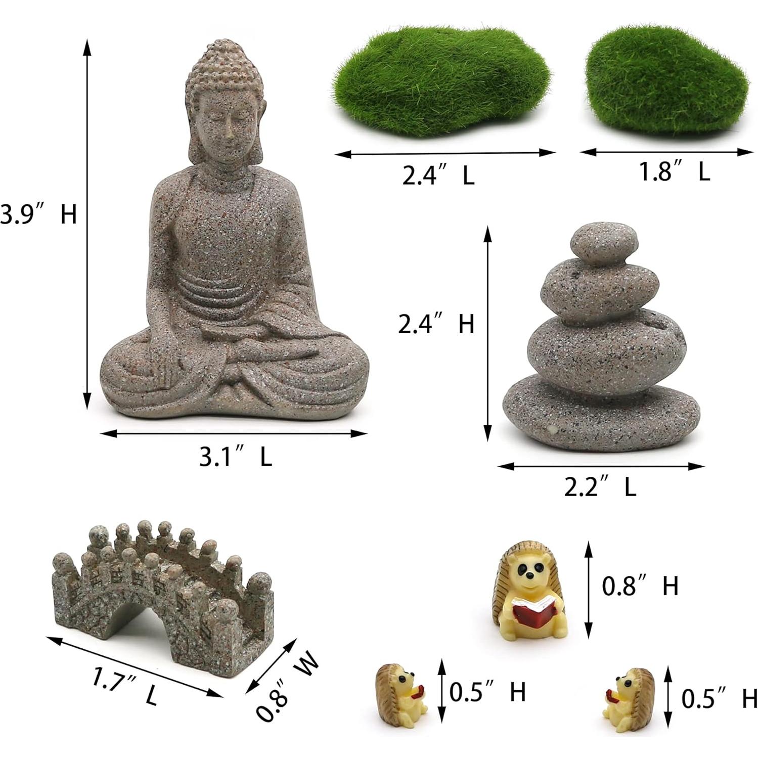 Kit de Jardín Zen de Meditación BangBangDa - 8 Accesorios