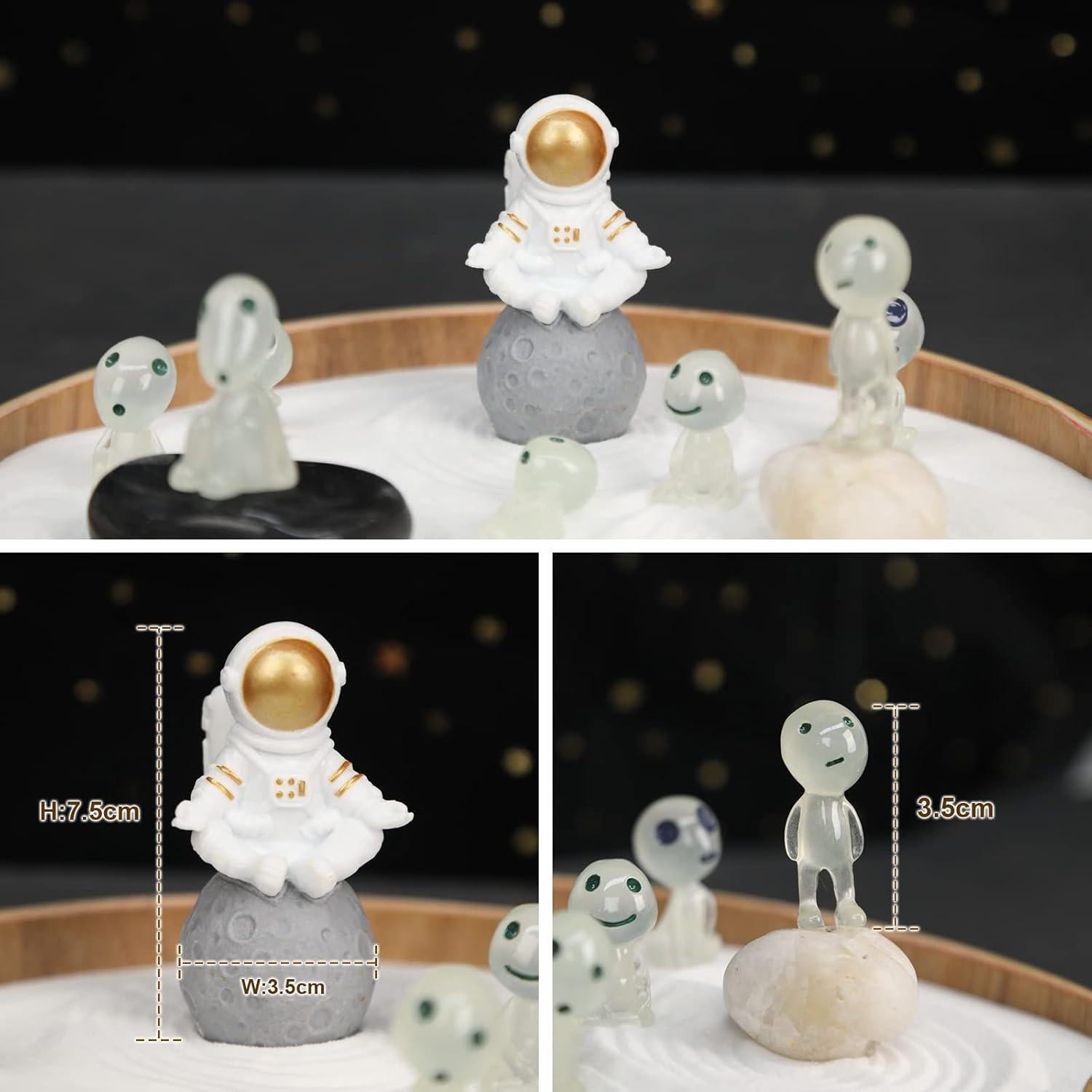 Kit Jardín Zen de Escritorio FOLKOR LIFE con Astronauta y Extraterrestres