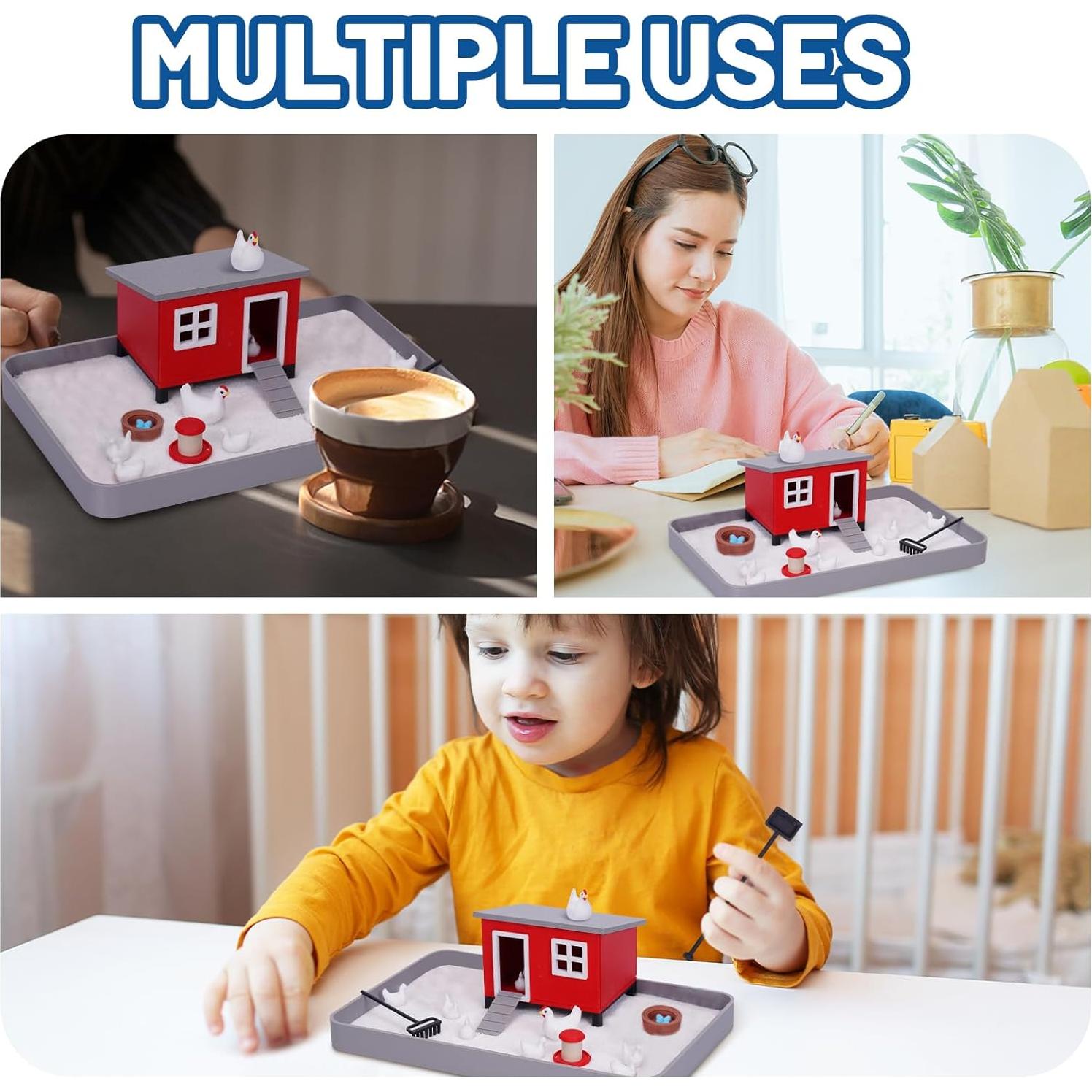 Kit de Jardín Zen Lannitai - Accesorio de Escritorio Alivio Estrés