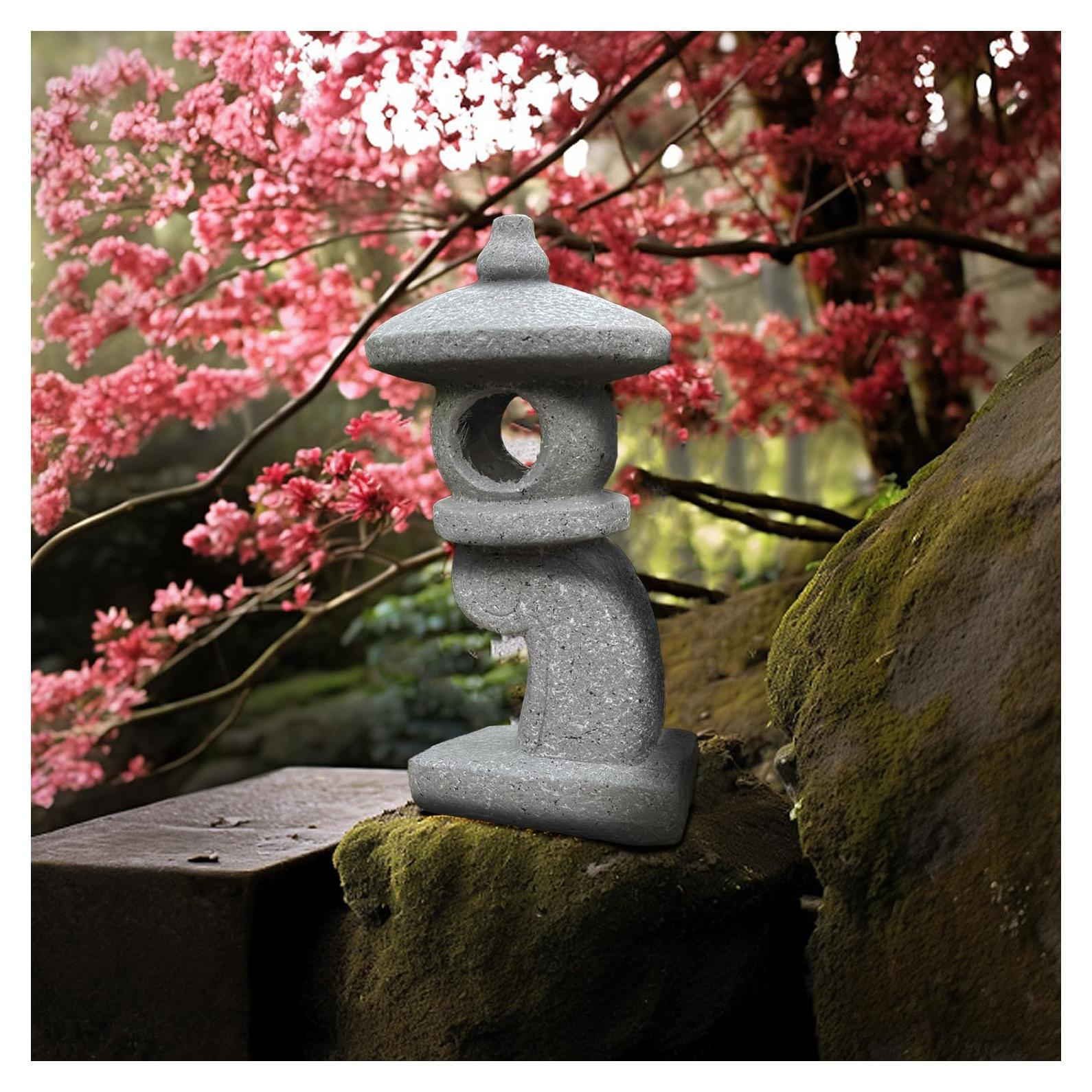 Estatua de Jardín Zen Pagoda GRASOLAR 36 cm con Luz Solar