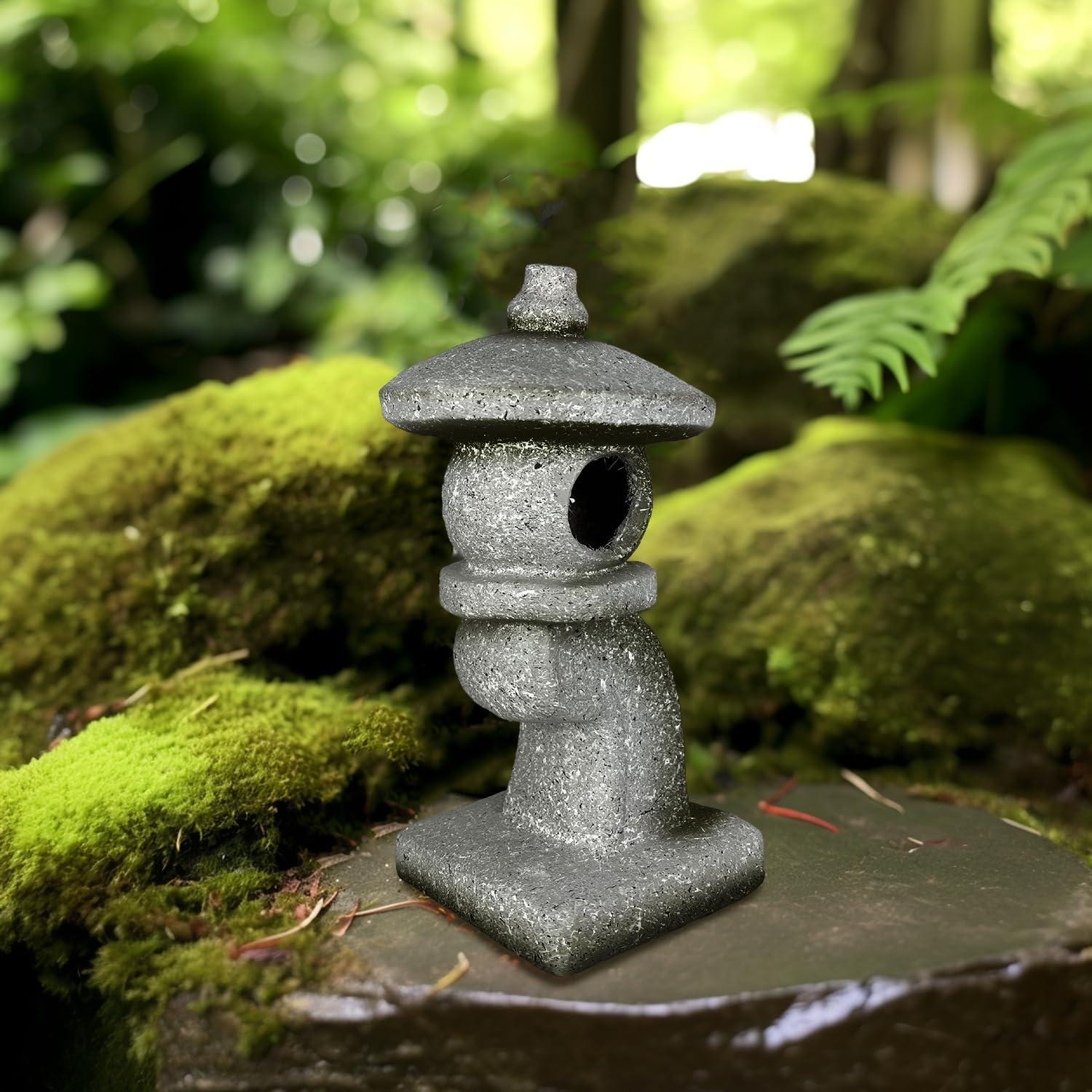 Estatua de Jardín Zen Pagoda GRASOLAR 36 cm con Luz Solar