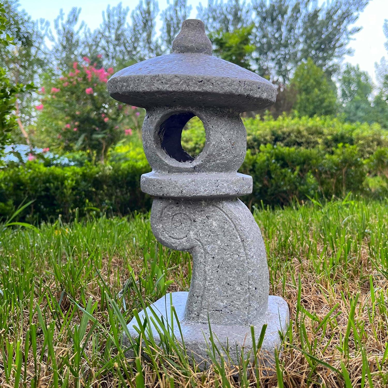Estatua de Jardín Zen Pagoda GRASOLAR 36 cm con Luz Solar
