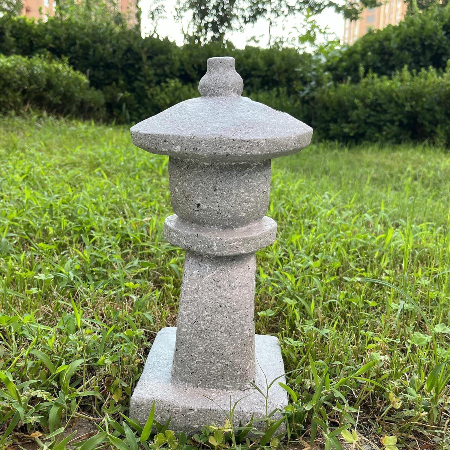Estatua de Jardín Zen Pagoda GRASOLAR 36 cm con Luz Solar