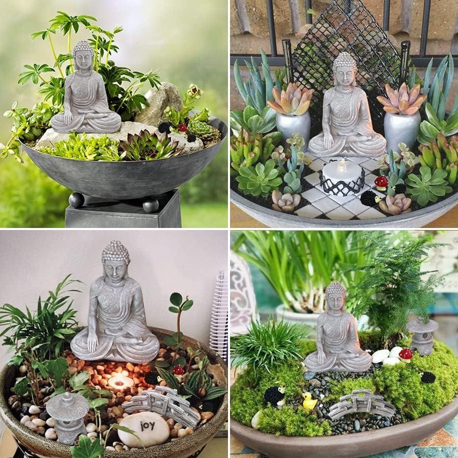 Accesorios de Jardín Zen Buda Miniatura - Decoración Terrario