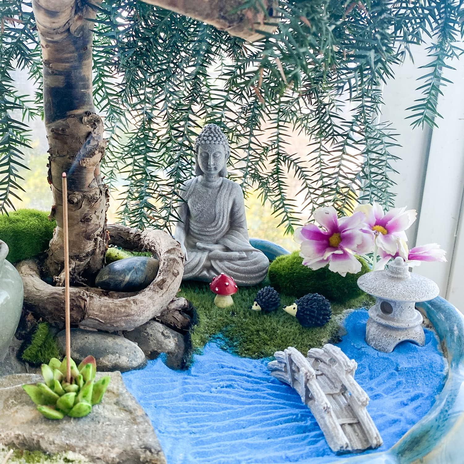Accesorios de Jardín Zen Buda Miniatura - Decoración Terrario