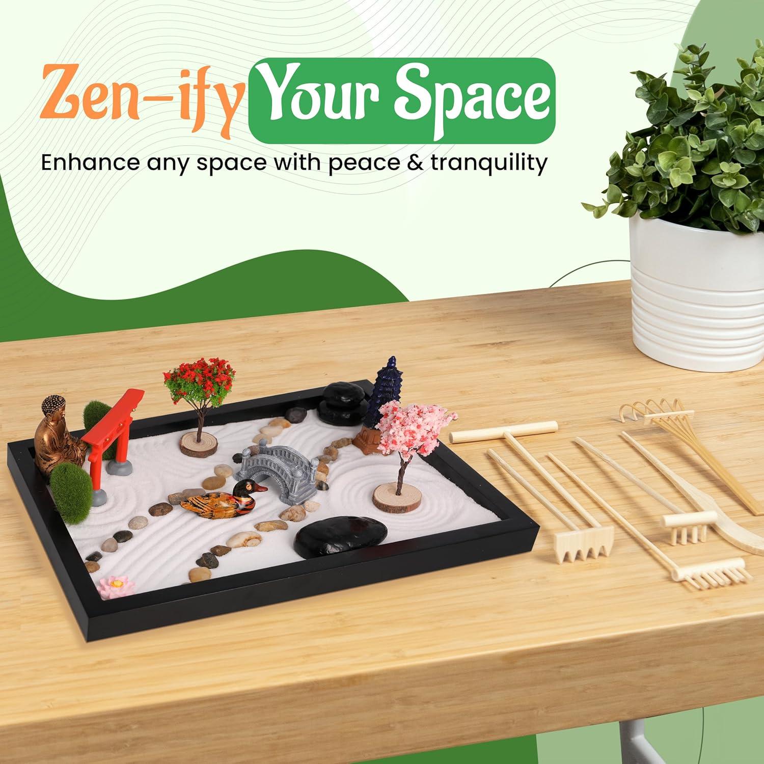 Jardín Zen Japonés D Divinified - Kit de Relajación 27.94x20.32 cm