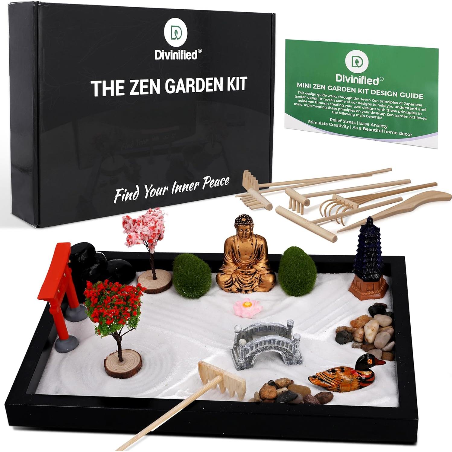 Jardín Zen Japonés D Divinified - Kit de Relajación 27.94x20.32 cm