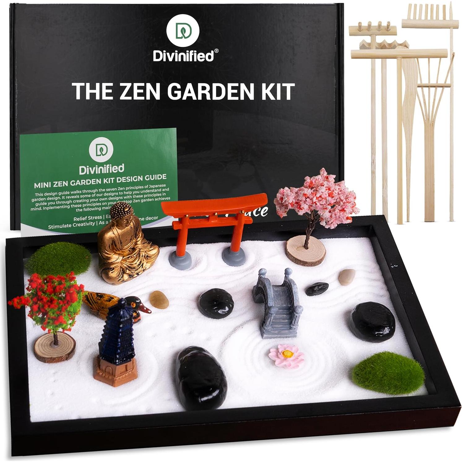 Jardín Zen Japonés D Divinified - Kit de Relajación 27.94x20.32 cm