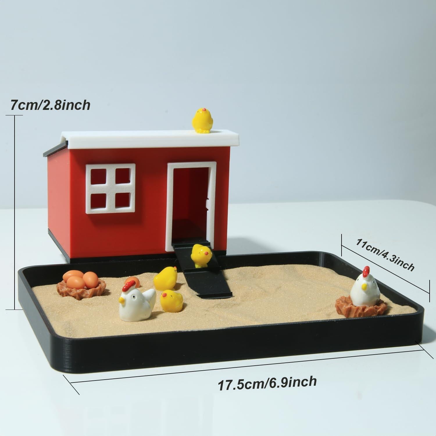 Jardín Zen de Pollo MildLion - Decoración de Oficina y Alivio del Estrés