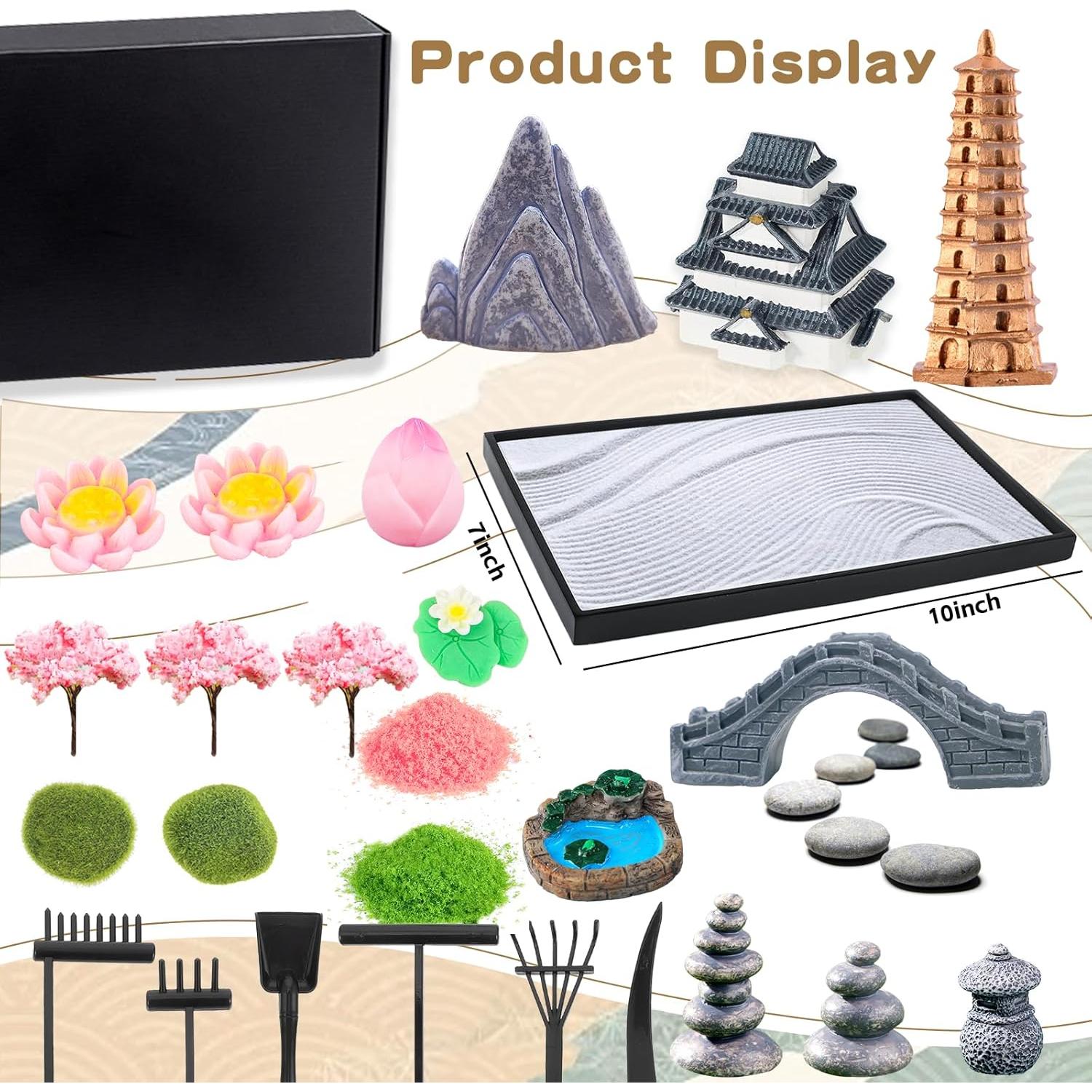 Kit Jardín Zen Bbiamsleep Mini 24.9x17.8cm con 27 Accesorios