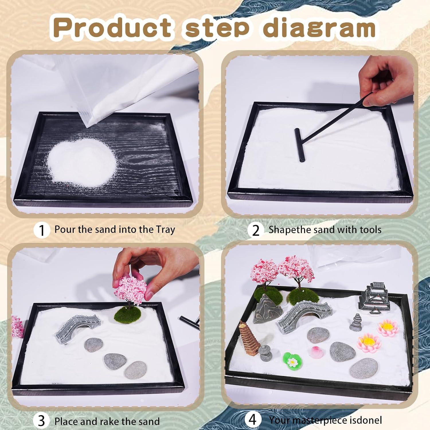 Kit Jardín Zen Bbiamsleep Mini 24.9x17.8cm con 27 Accesorios