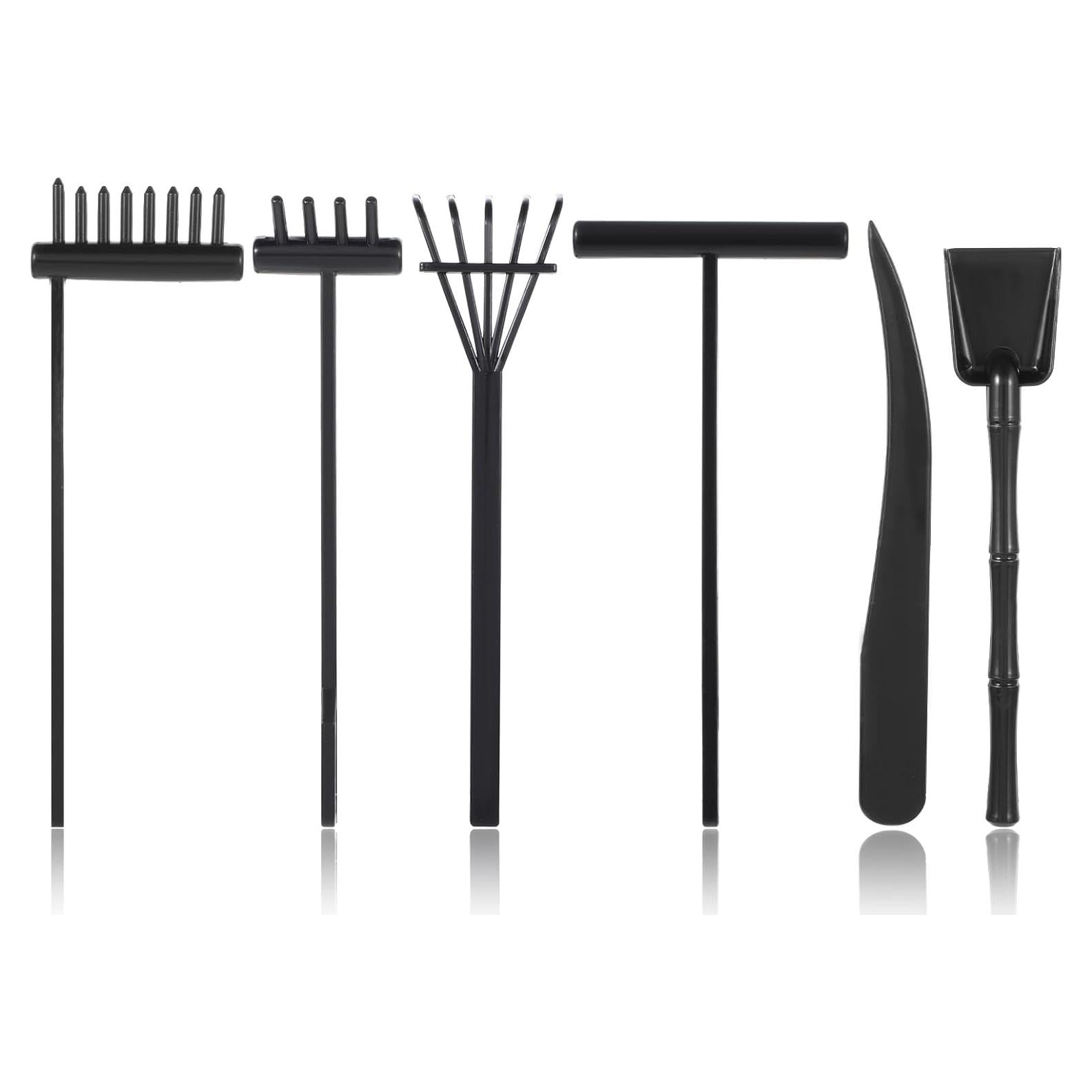 Kit de Mini Jardín Zen JJUNW - 6 Piezas de Rastrillos