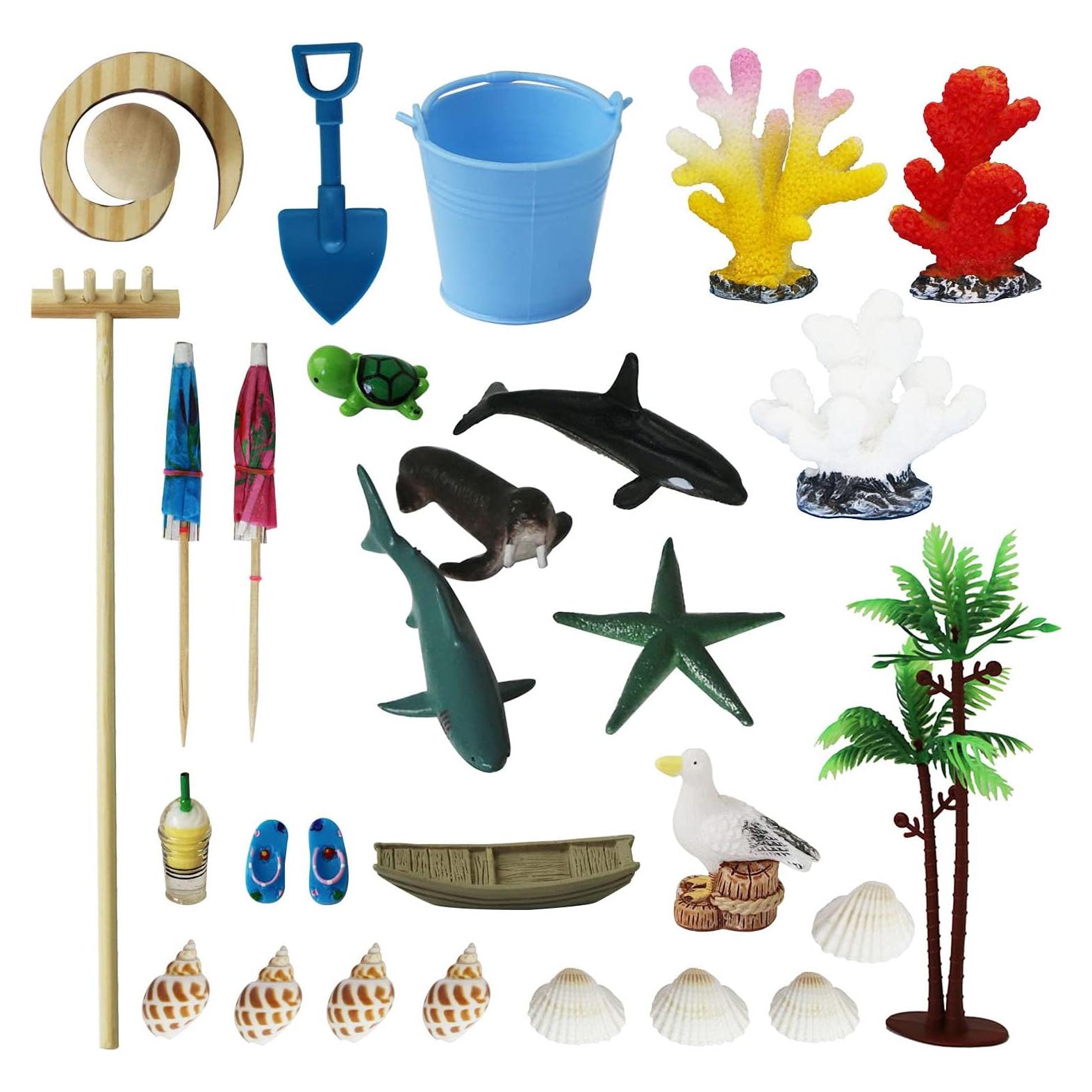 Kit de Accesorios de Jardín Zen de Playa JJJ Arts 28 Piezas