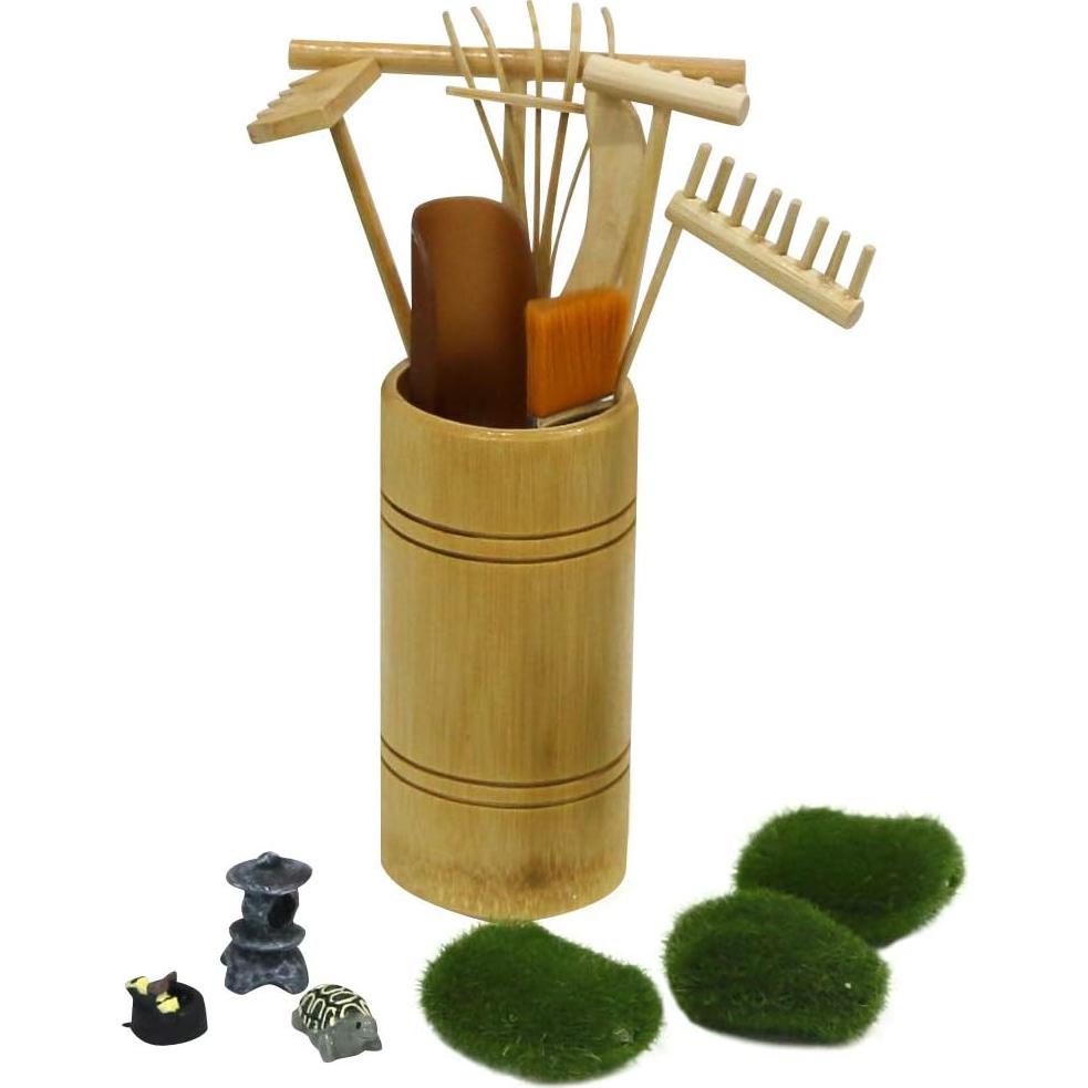 Mini Jardín Zen de Escritorio con 15 Accesorios - JJJ Arts