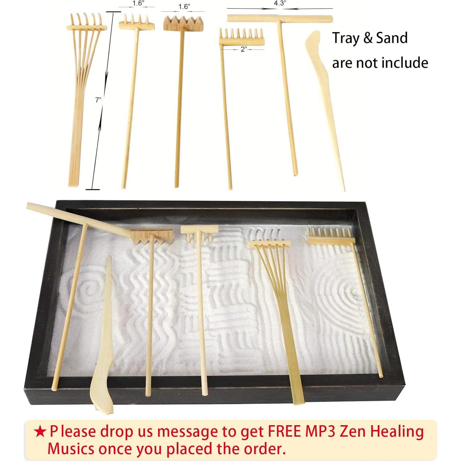 Mini Jardín Zen de Escritorio con 15 Accesorios - JJJ Arts