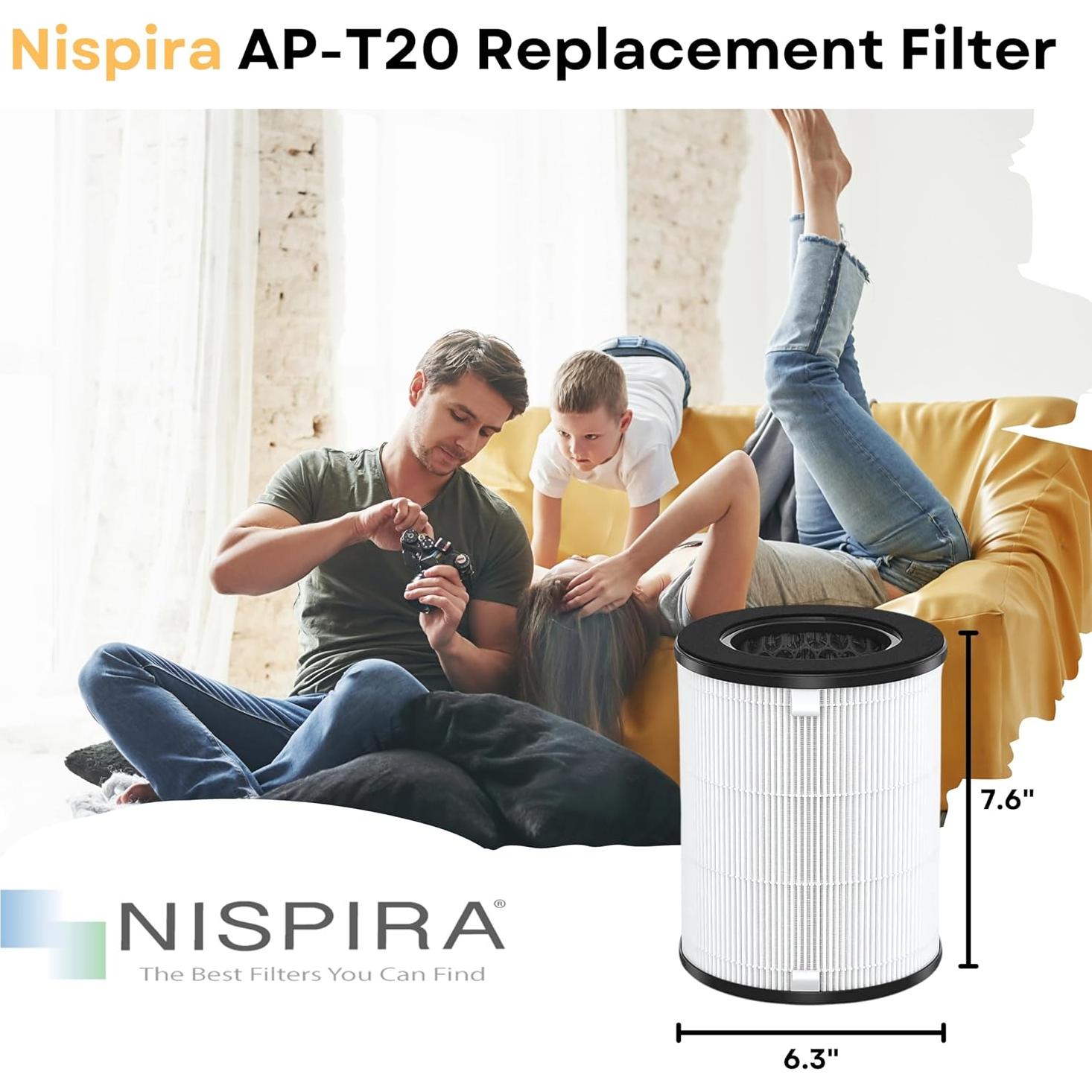 Filtro HEPA Nispira AP-T20FL para Purificador TotalClean 360°