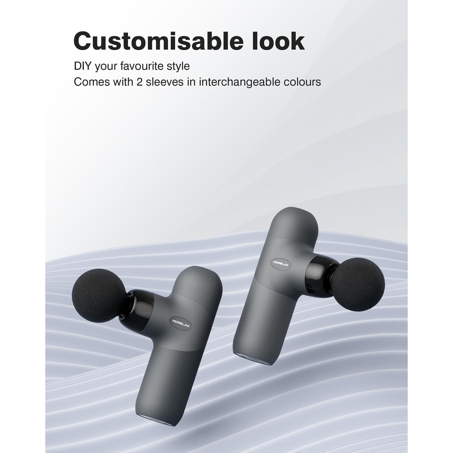 Pistola de Masaje Compacta Morelax M893-CA-02 6 Cabezas 4 Velocidades