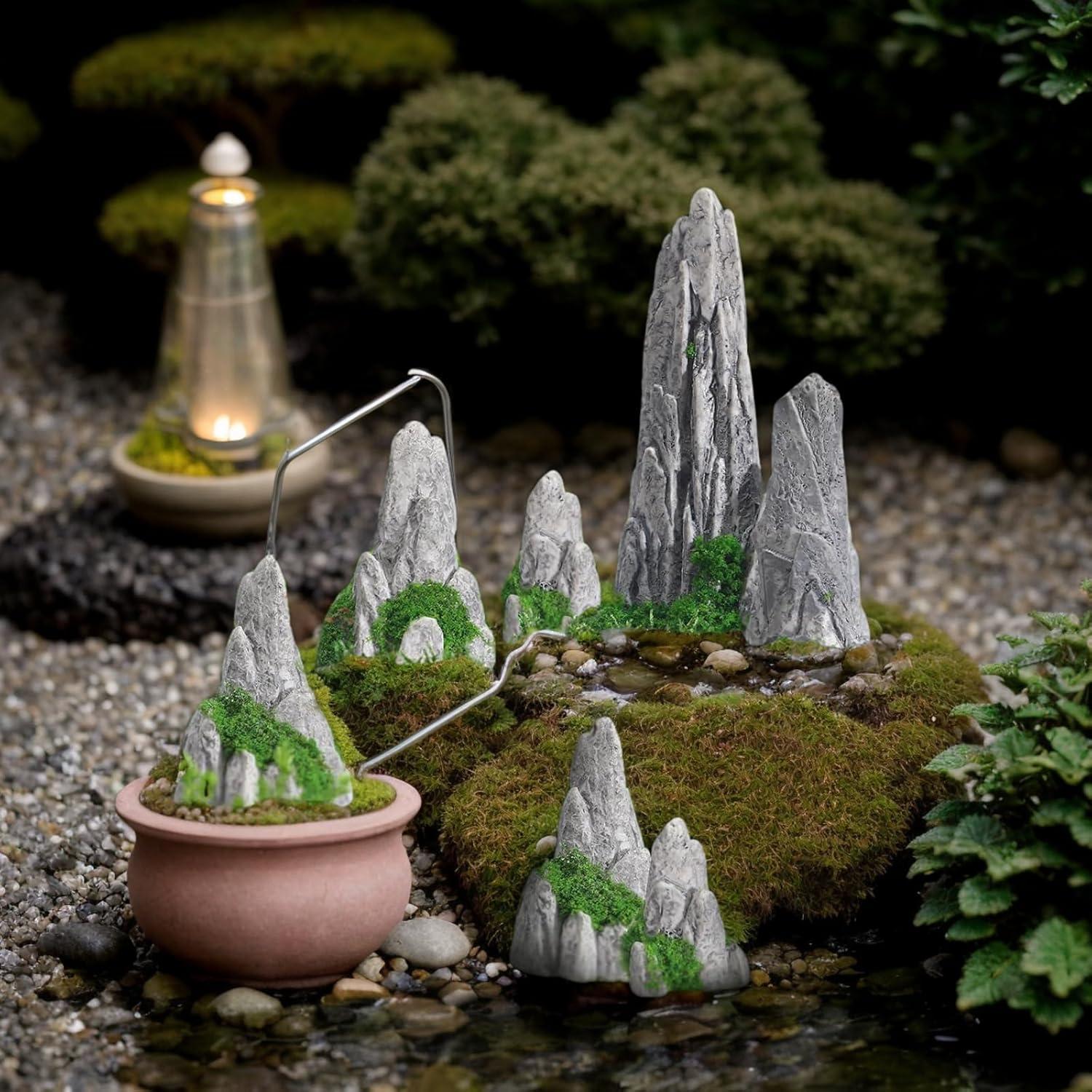 8 Piezas Decorativas Jardín Zen Wionin Estatuas Miniatura