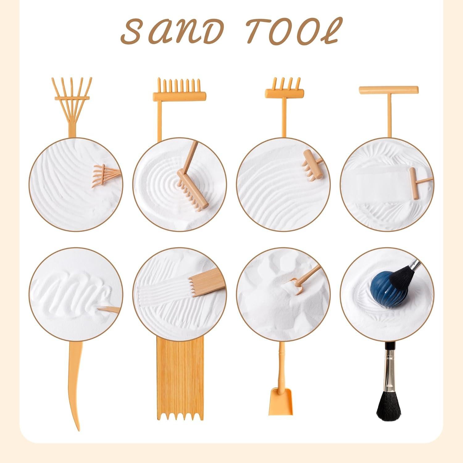 Kit Jardín Zen KERIDAZPLY para Escritorio - Bandeja 24.89 cm