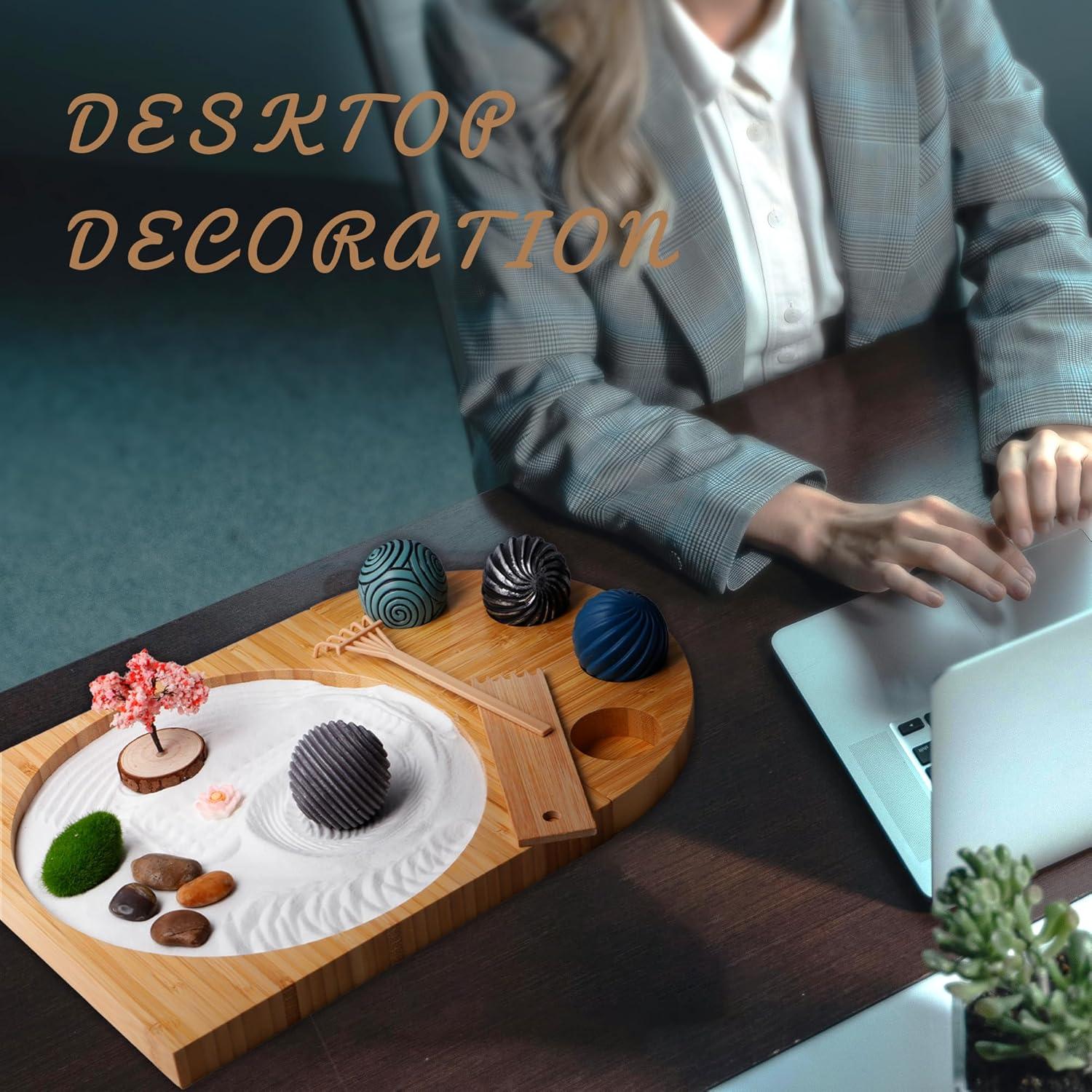 Kit Jardín Zen KERIDAZPLY para Escritorio - Bandeja 24.89 cm