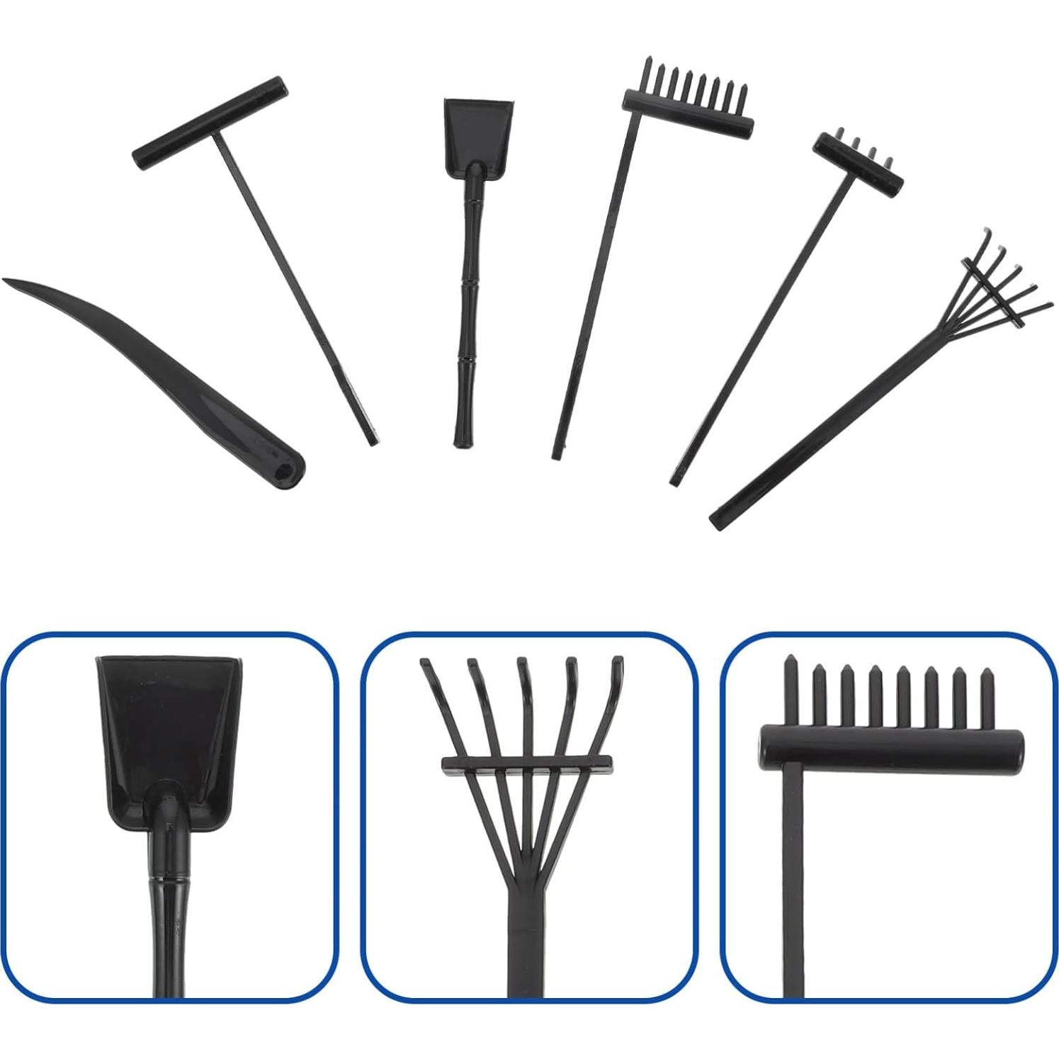 Set de 6 Rastrillos Zen de Arena NUOBESTY para Meditación