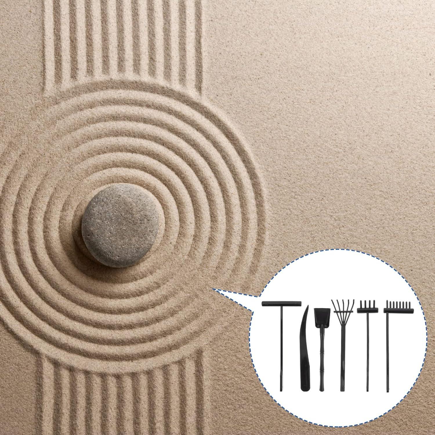 Set de 6 Rastrillos Zen de Arena NUOBESTY para Meditación