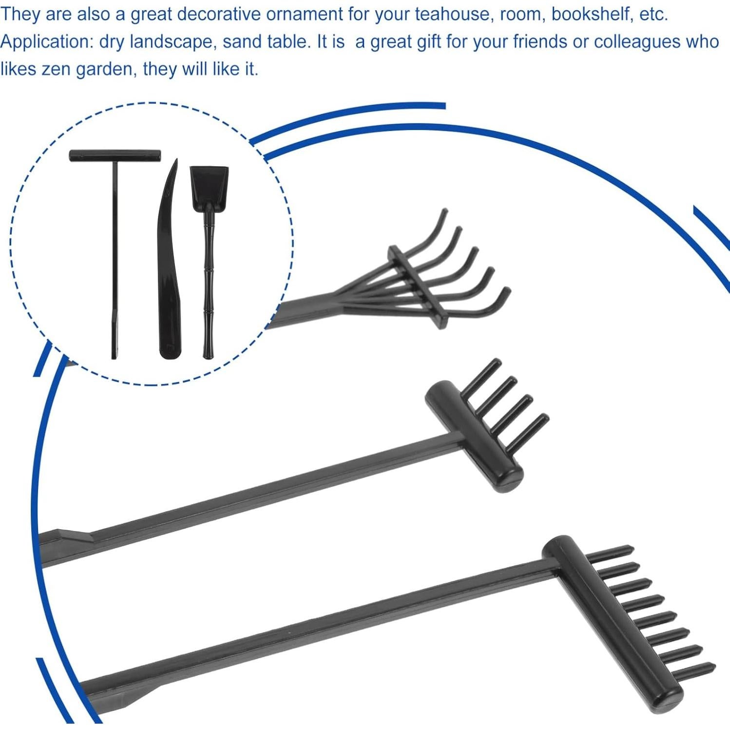 Set de 6 Rastrillos Zen de Arena NUOBESTY para Meditación