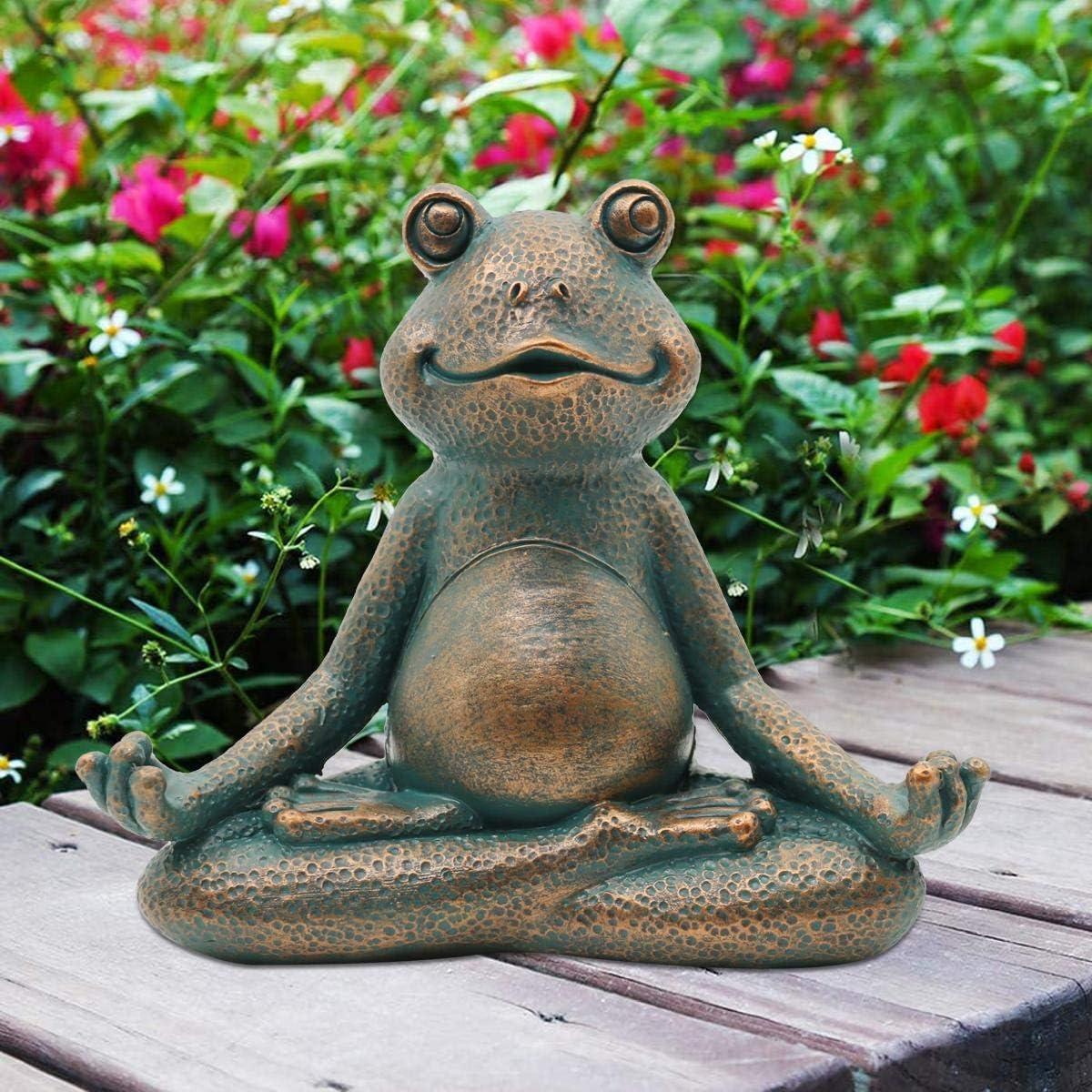 Estatua de Rana Meditadora Nacome 12.7 cm Cobre Jardín