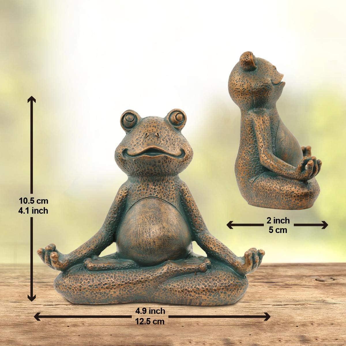 Estatua de Rana Meditadora Nacome 12.7 cm Cobre Jardín