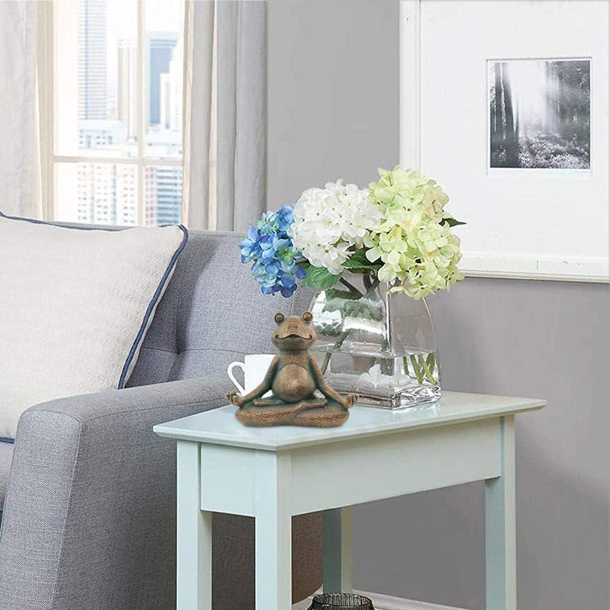 Estatua de Rana Meditadora Nacome 12.7 cm Cobre Jardín