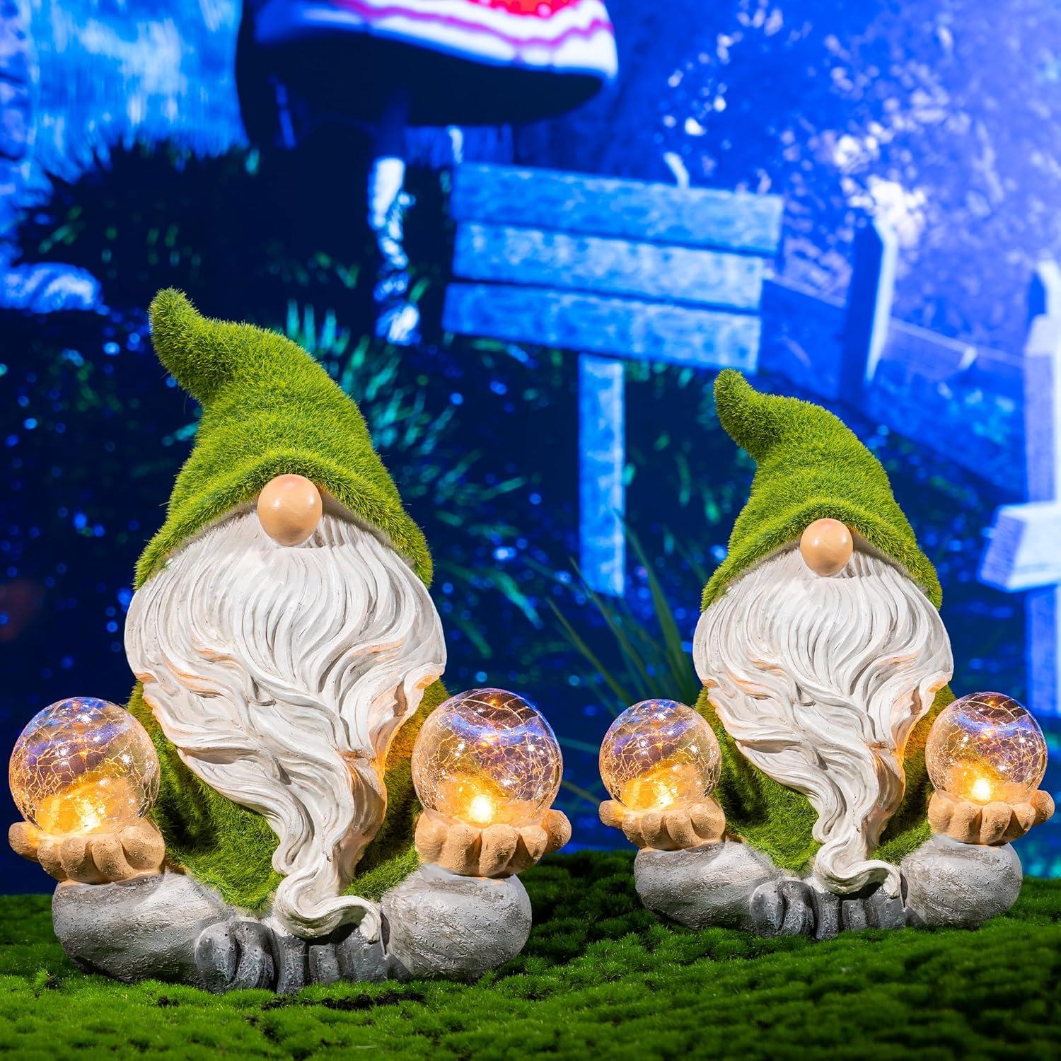 Gnomo de Jardín Zen Teresa's Collections con Luz Solar 20 cm