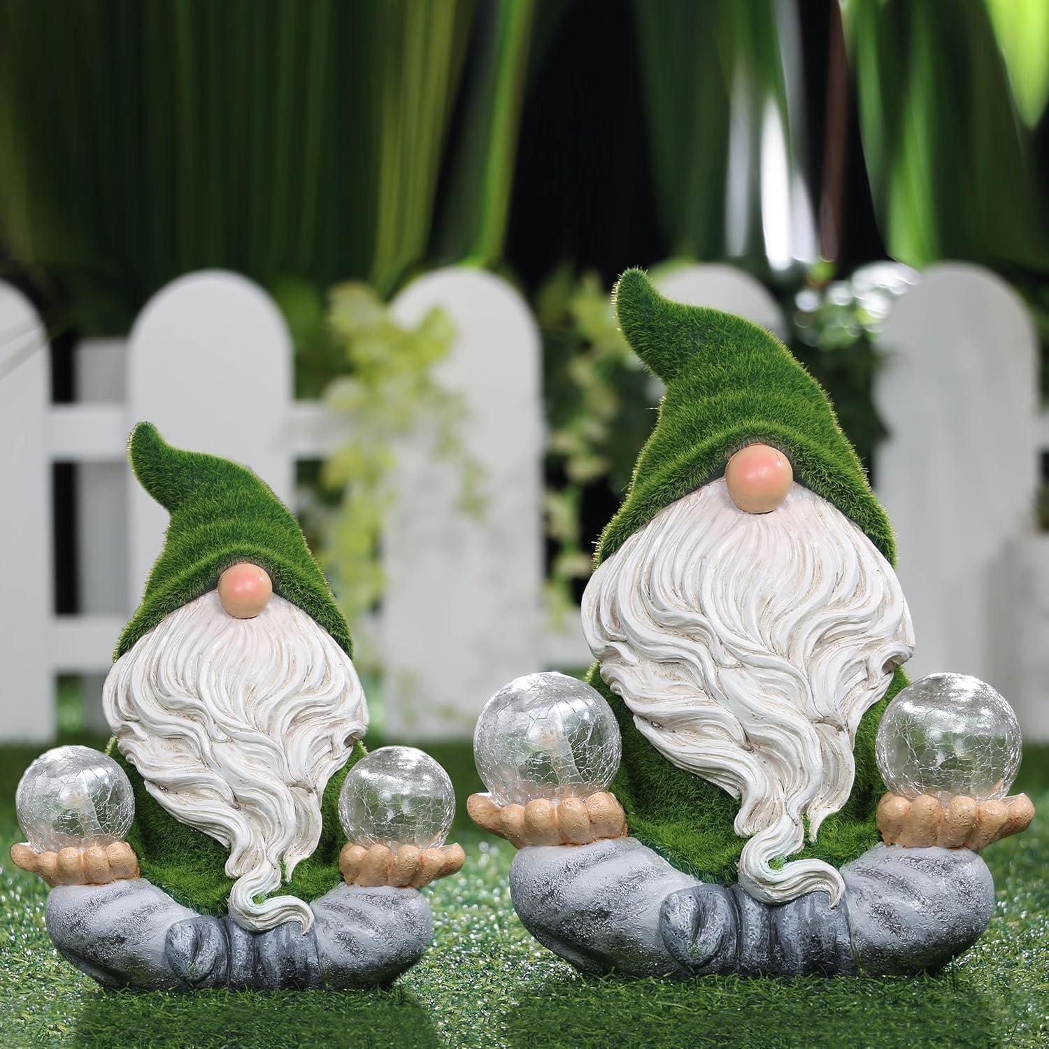 Gnomo de Jardín Zen Teresa's Collections con Luz Solar 20 cm