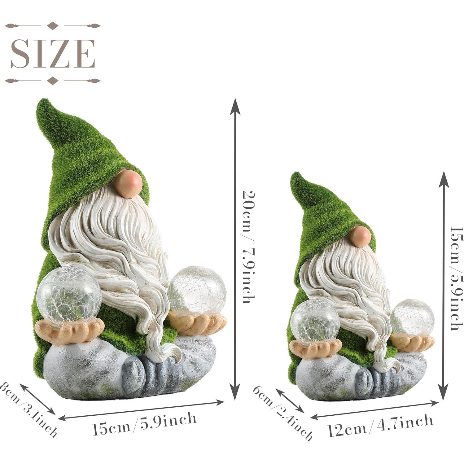Gnomo de Jardín Zen Teresa's Collections con Luz Solar 20 cm