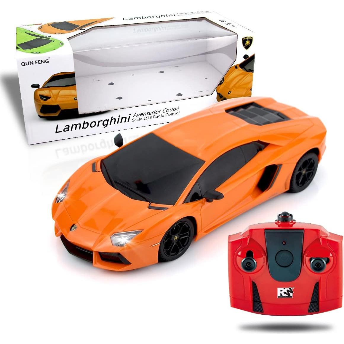 Coche RC QUN FENG Lamborghini Aventador 1:18 Naranja