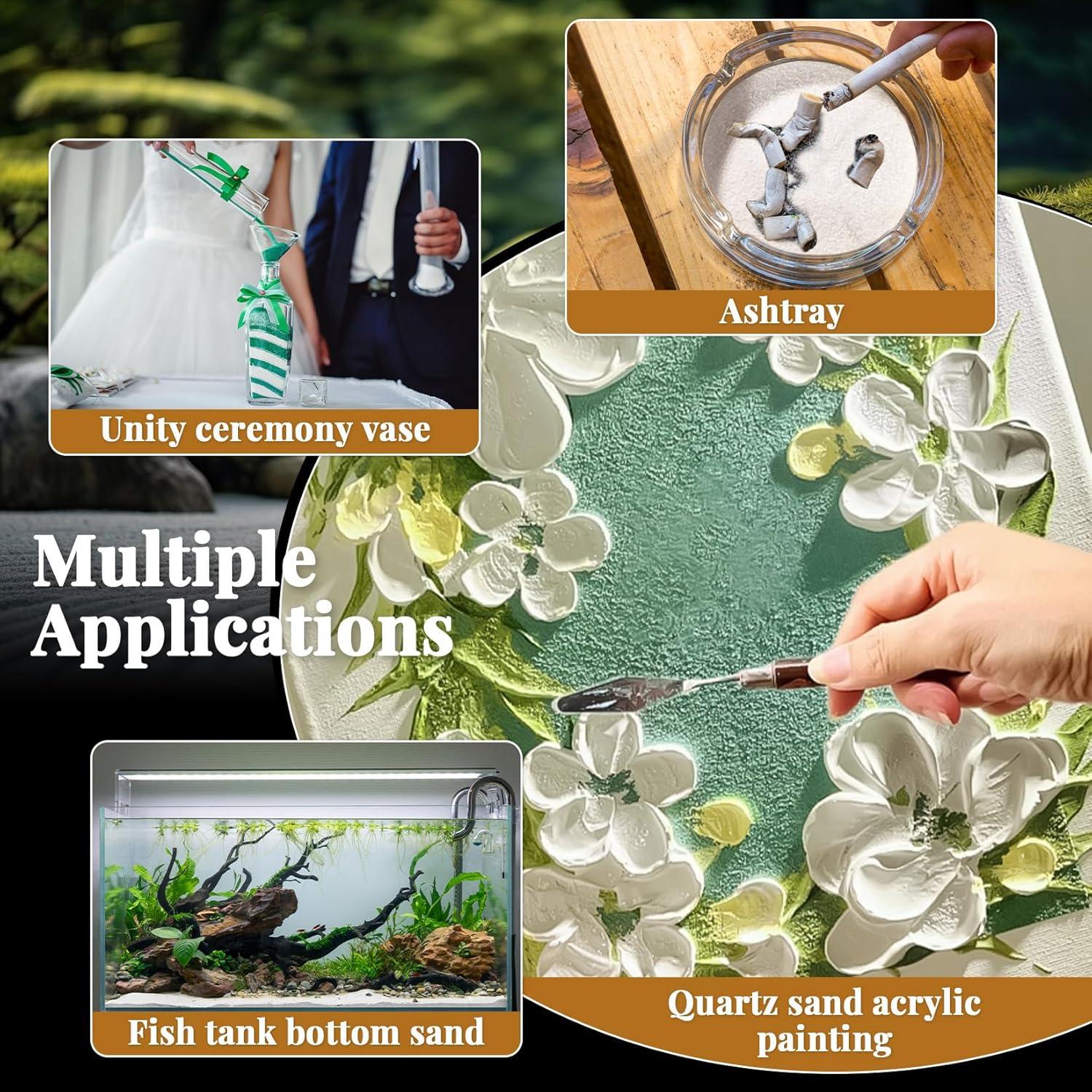 Arena Blanca Fina RAINFLOW 850 g para Manualidades y Jardín Zen